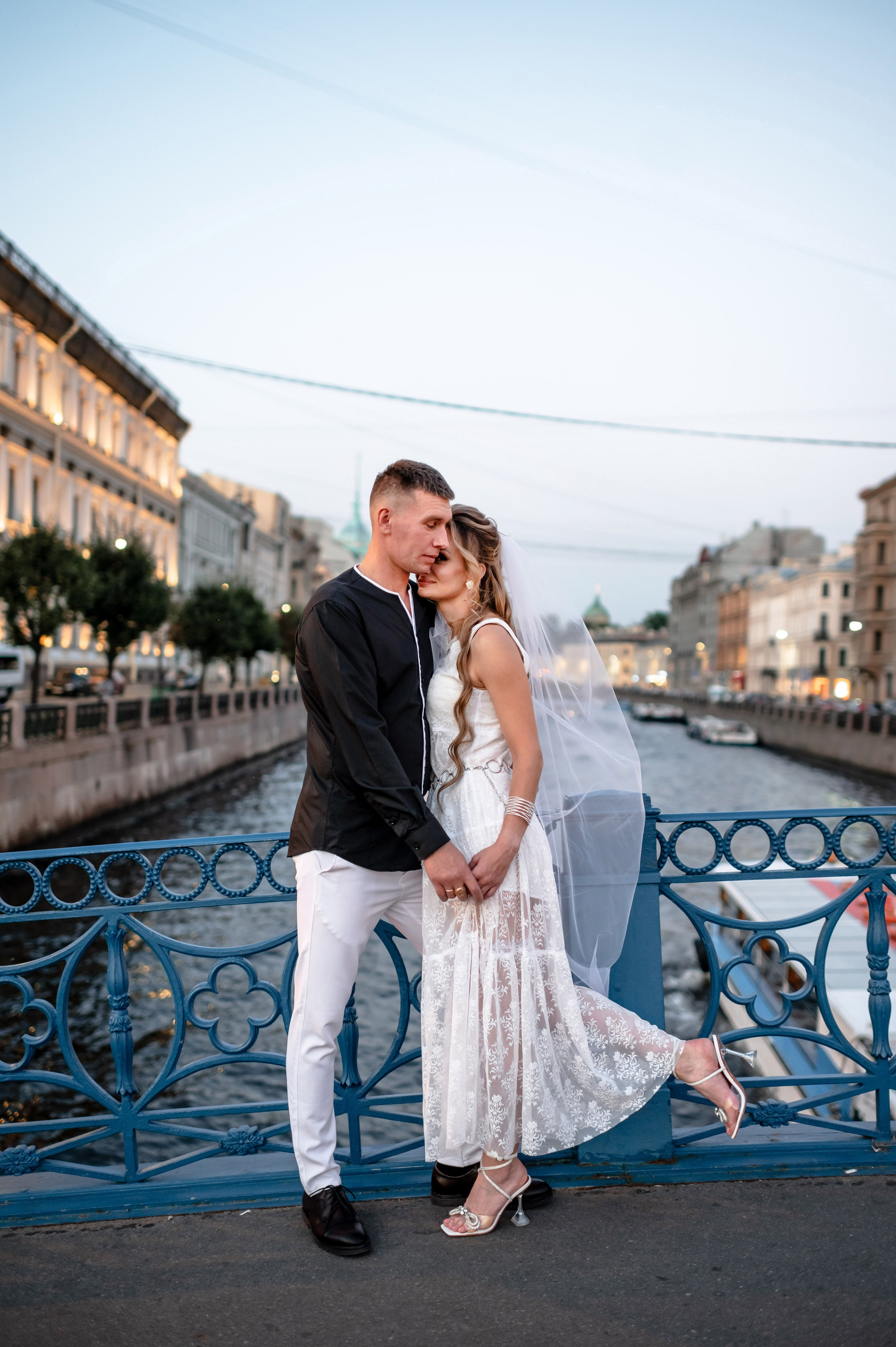 Екатерина и Андрей (свадебная фотосессия в вечернем Петербурге). Портретный, семейный и свадебный фотограф в Санкт-Петербурге и в Пушкине Ширяев Денис