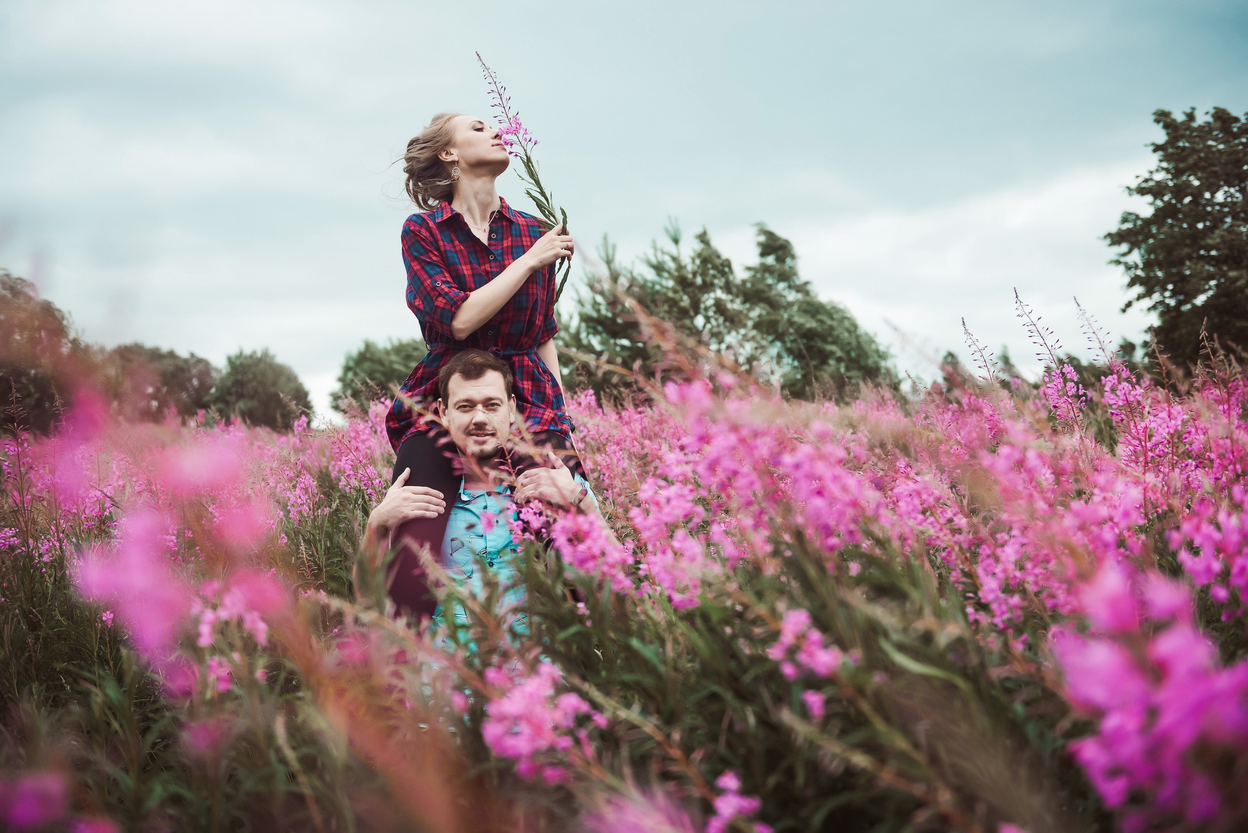 Александра и Вячеслав (фотосессия Love story на природе). Портретный, семейный и свадебный фотограф в Санкт-Петербурге и в Пушкине Ширяев Денис