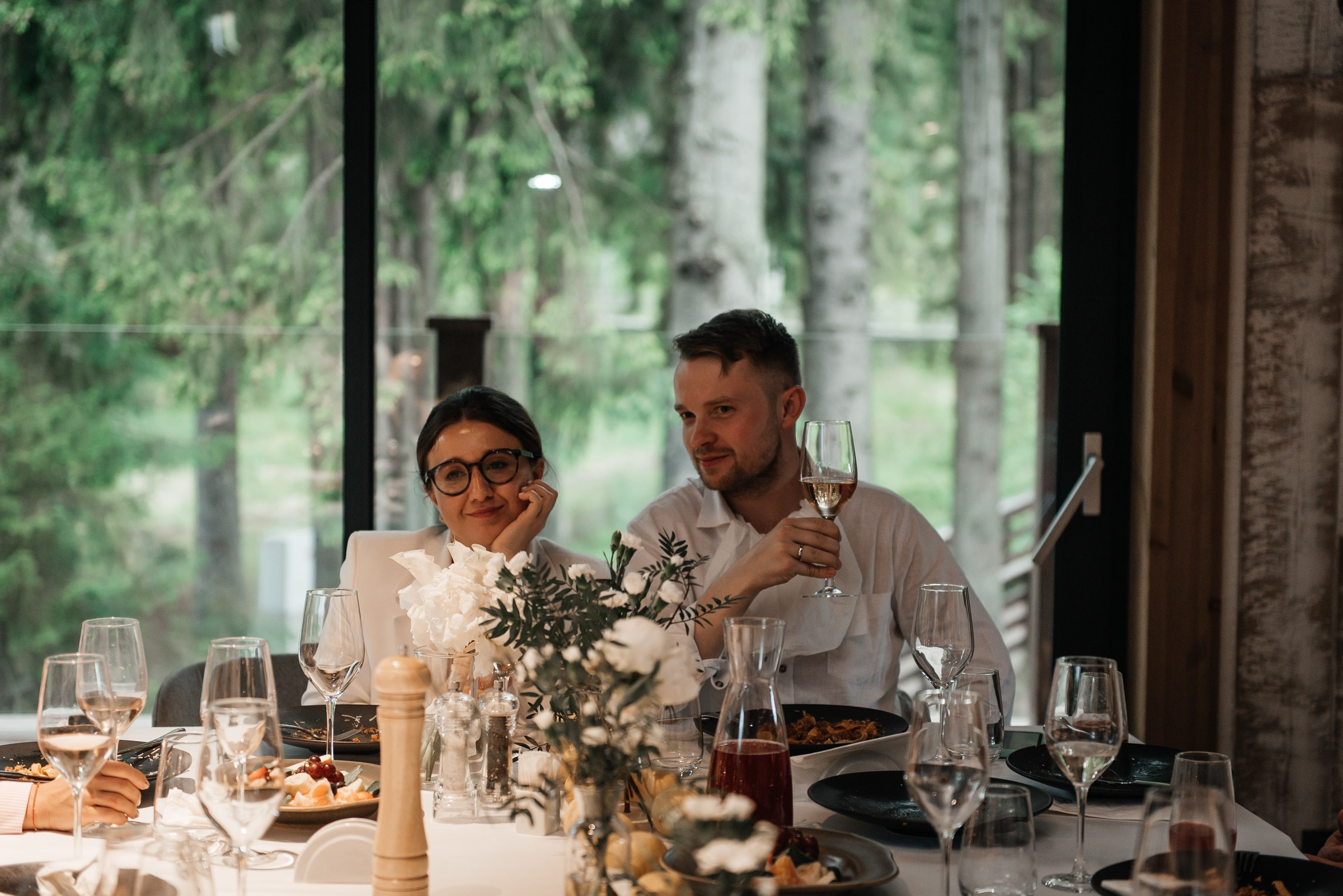 свадебный ужин в ресторане Чаща в Охта парке