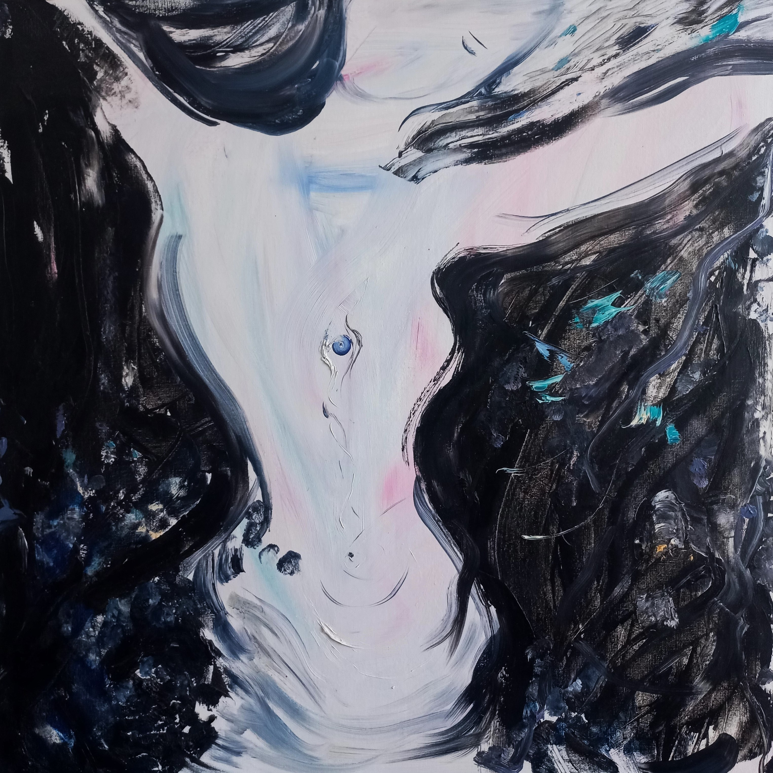 "Танцующая во Тьме".   Масло, холст, 100x70 см, 2021