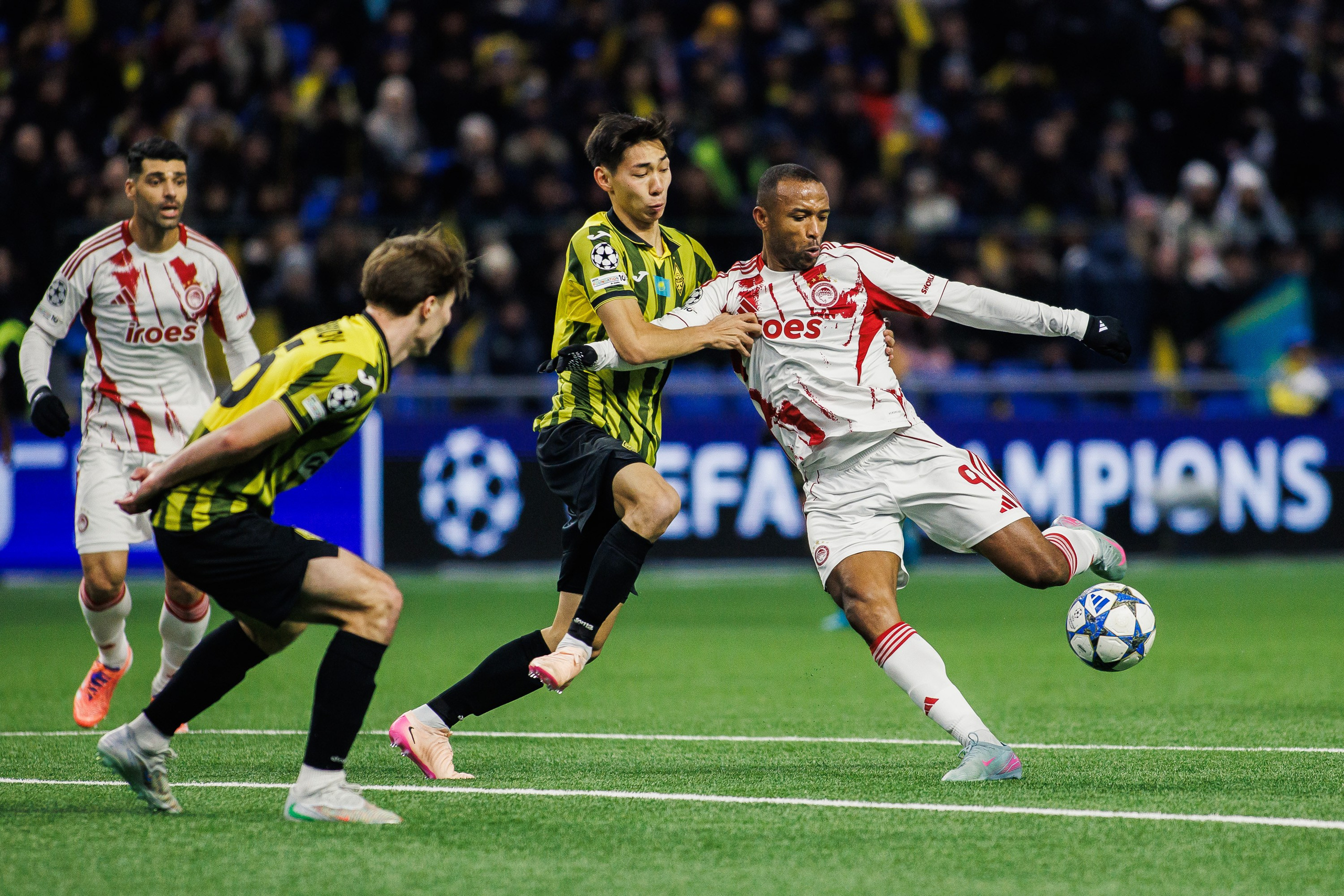 UEFA Champions League 25/26 Kairat — Olympiacos. Photographer Danil Aykin