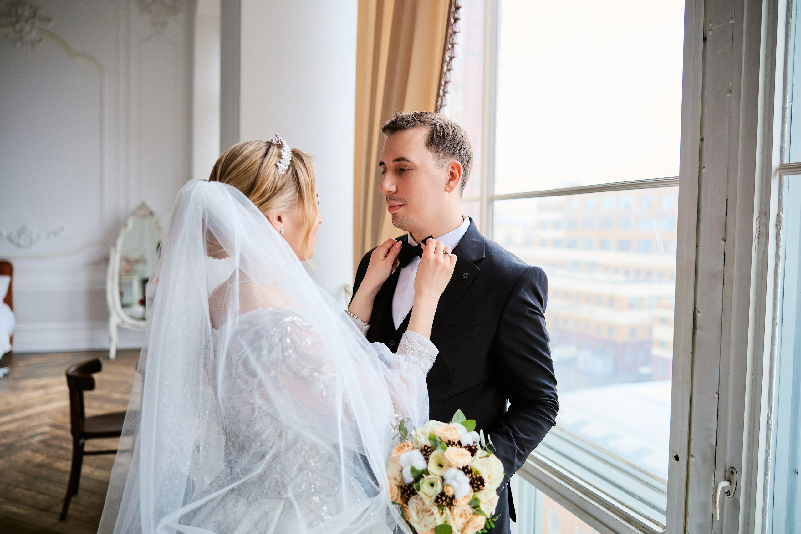 Свадебная фотосессия в студии. Свадебный фотограф Сергей Колбинский