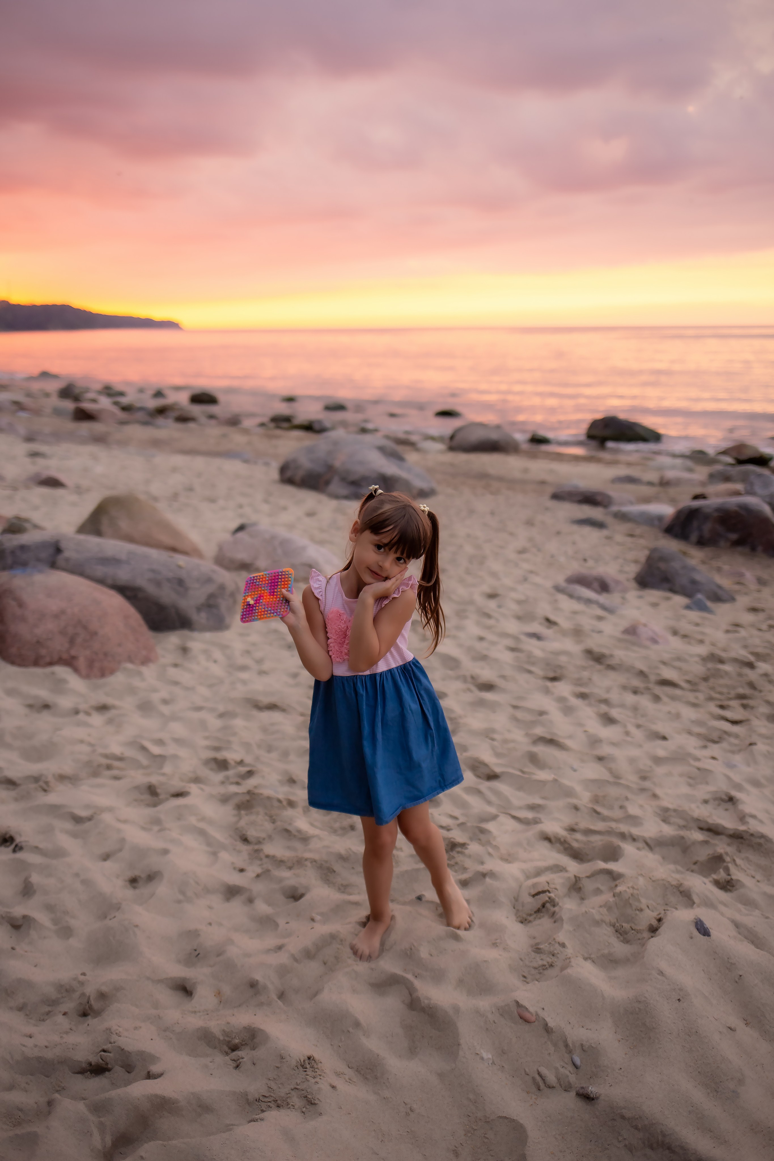 Есеня, Леня и Аня. Закат в Куликово. Фотограф в Калининграде Решетникова Алина