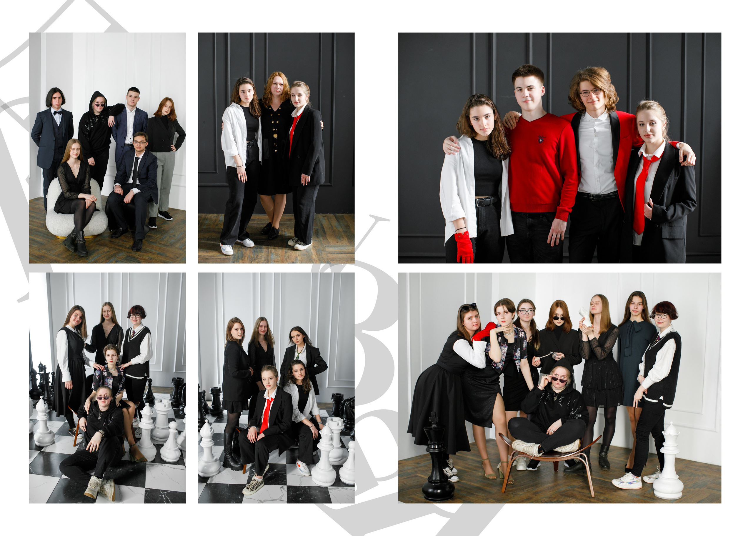 Дизайн «Шахматы». Школьные альбомы, Семейные съемки, Портреты, Фотограф Елена Кузнецова