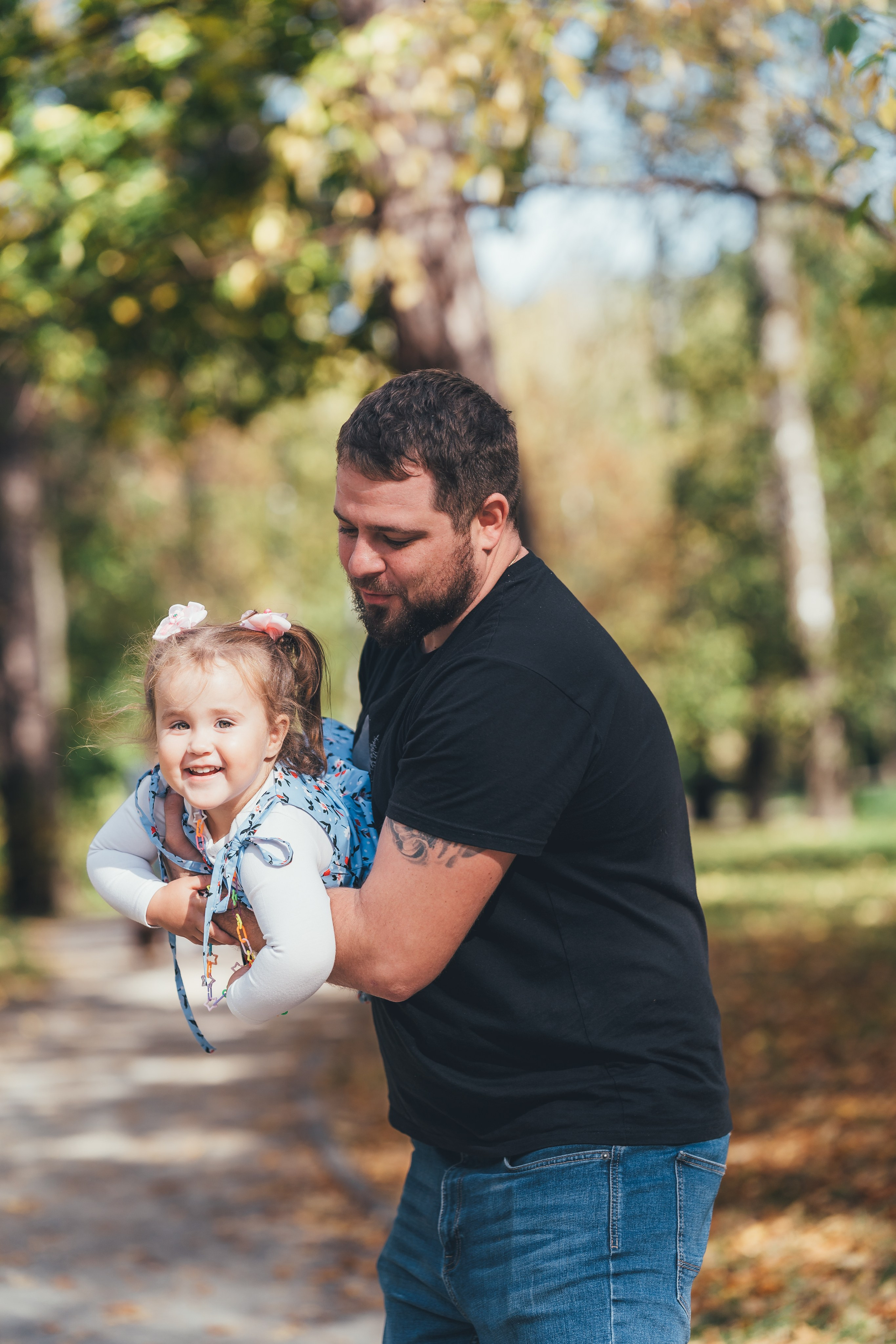 Денис с дочкой, Балашиха, парк Пехорка. Наталья Дукалова фотограф Щелково Королев Пушкино Москва Балашиха
