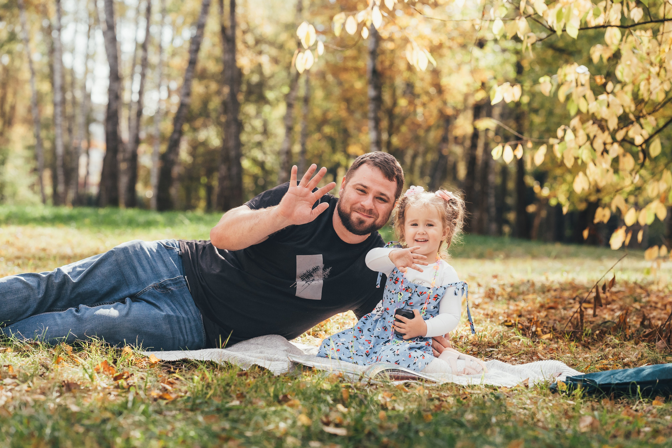 Денис с дочкой, Балашиха, парк Пехорка. Наталья Дукалова фотограф Щелково Королев Пушкино Москва Балашиха