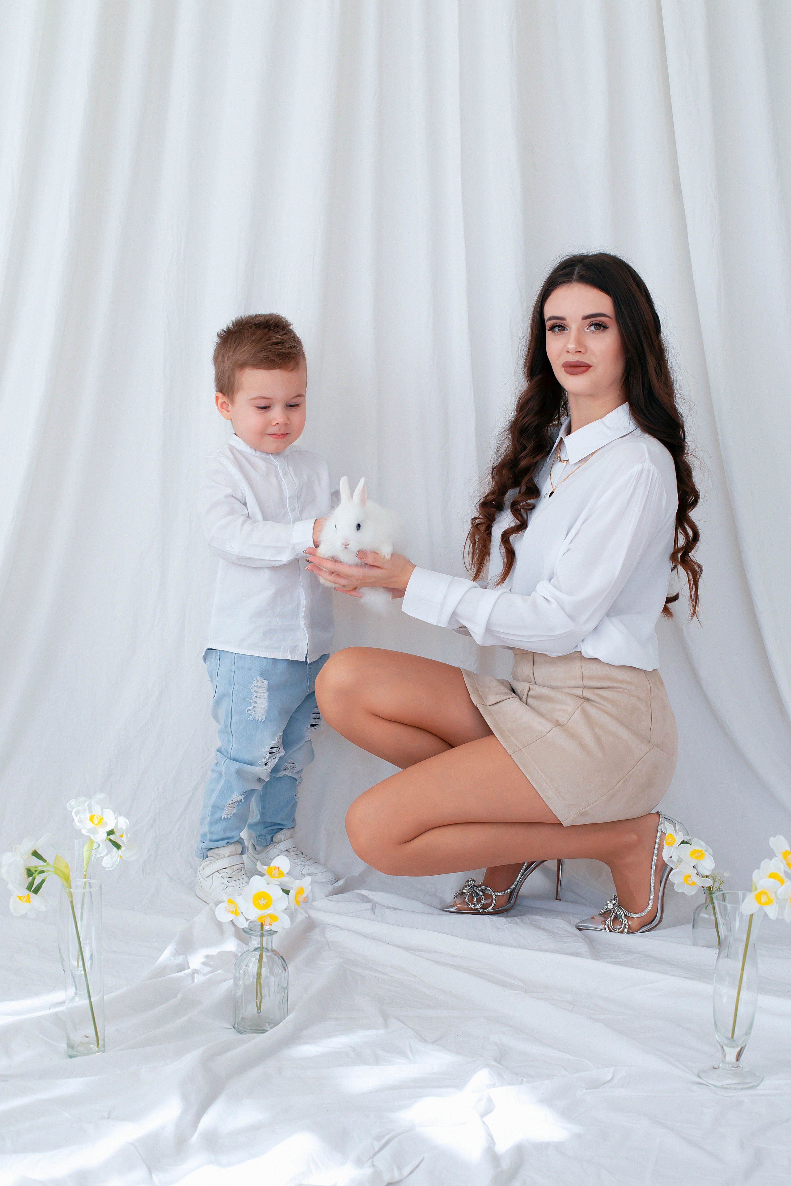 Семейная фотосессия в студии. Семейный и детский фотограф в Волгограде Серкибаева Ирина