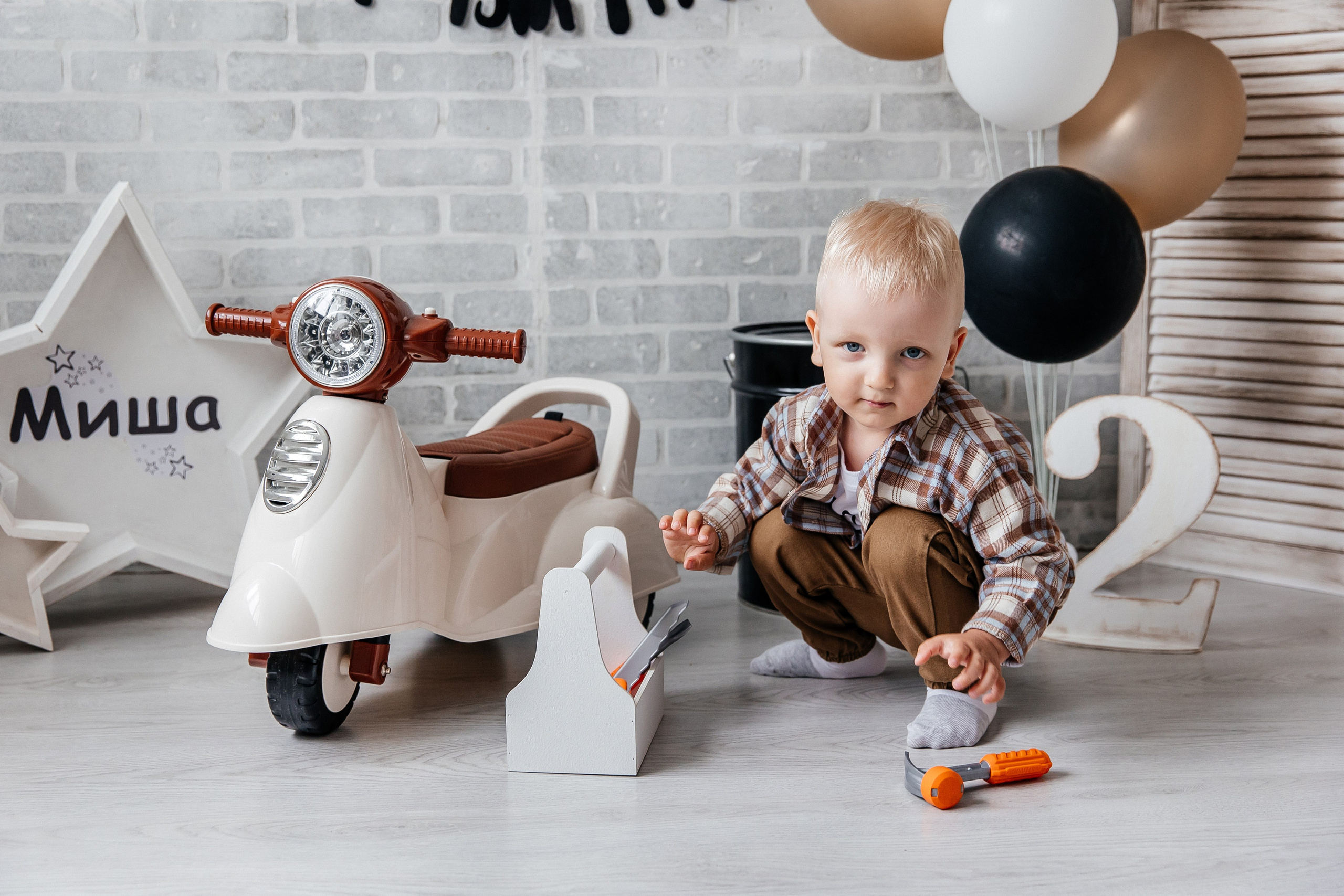 Мотоцикл (до 3 лет). Детский фотограф, выпускные альбомы в Нижнем Новгороде Бодягина Мария