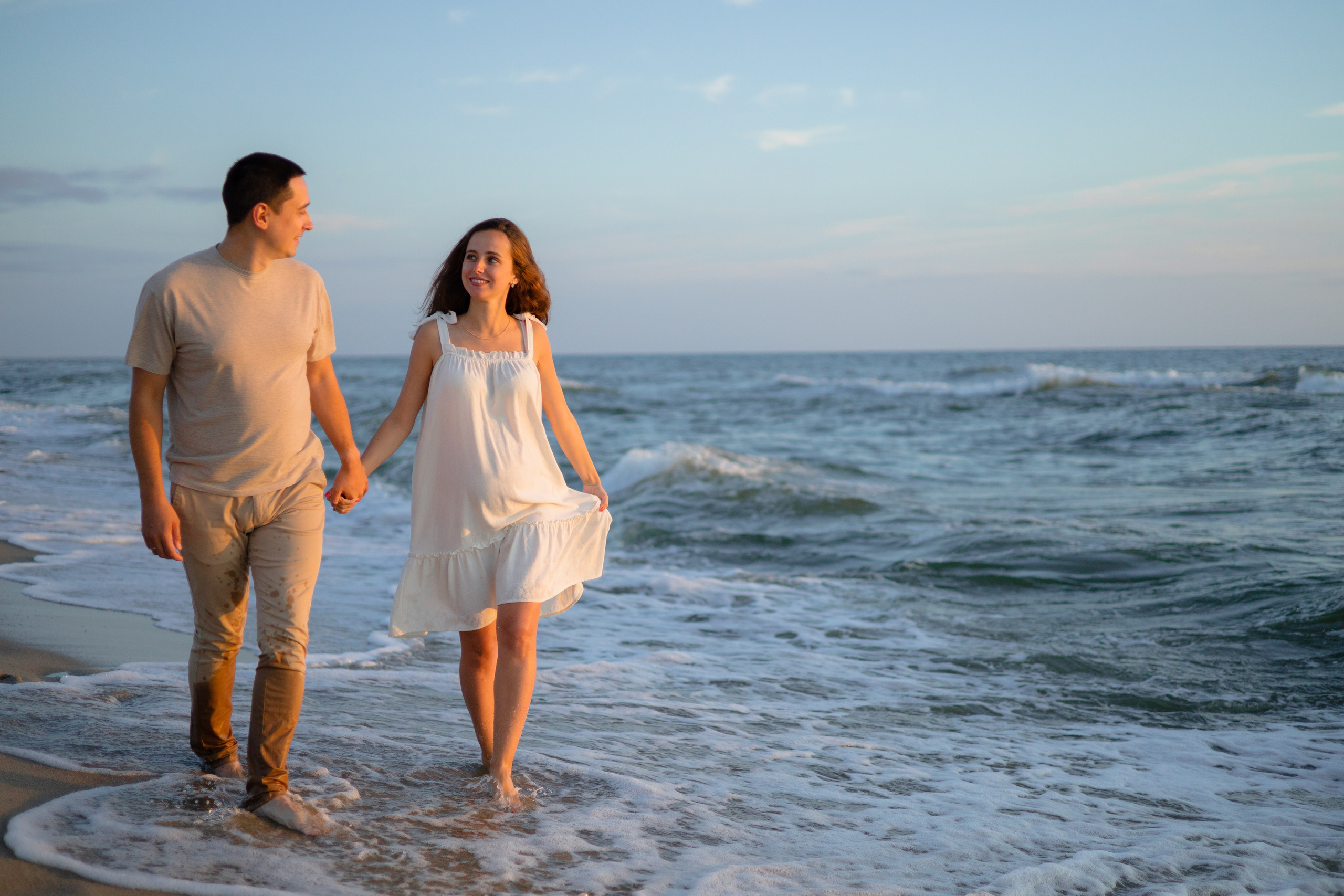 Фотосессия беременности на море. Свадебный фотограф в Калининграде Кристина Воскобойникова