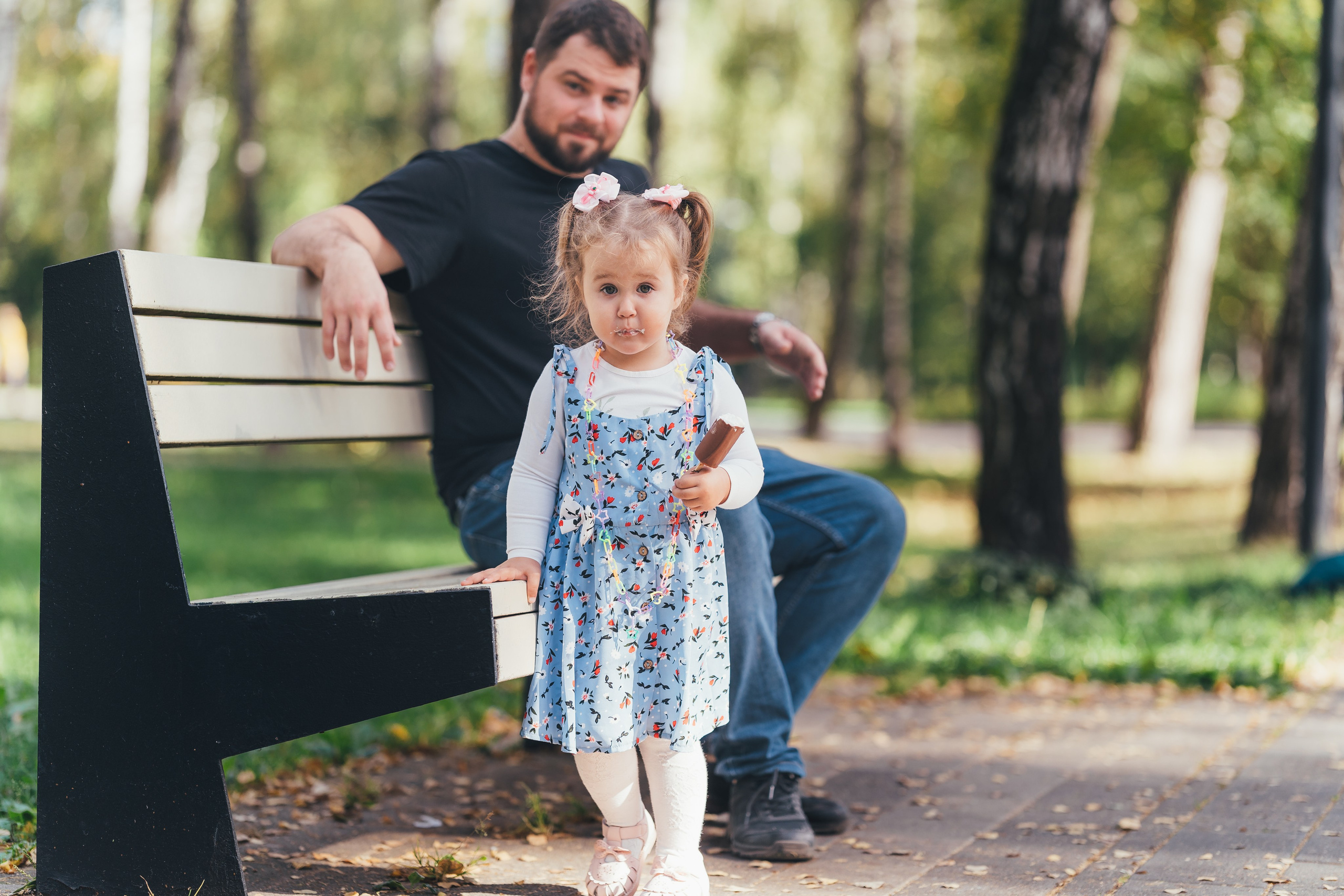 Денис с дочкой, Балашиха, парк Пехорка. Наталья Дукалова фотограф Щелково Королев Пушкино Москва Балашиха
