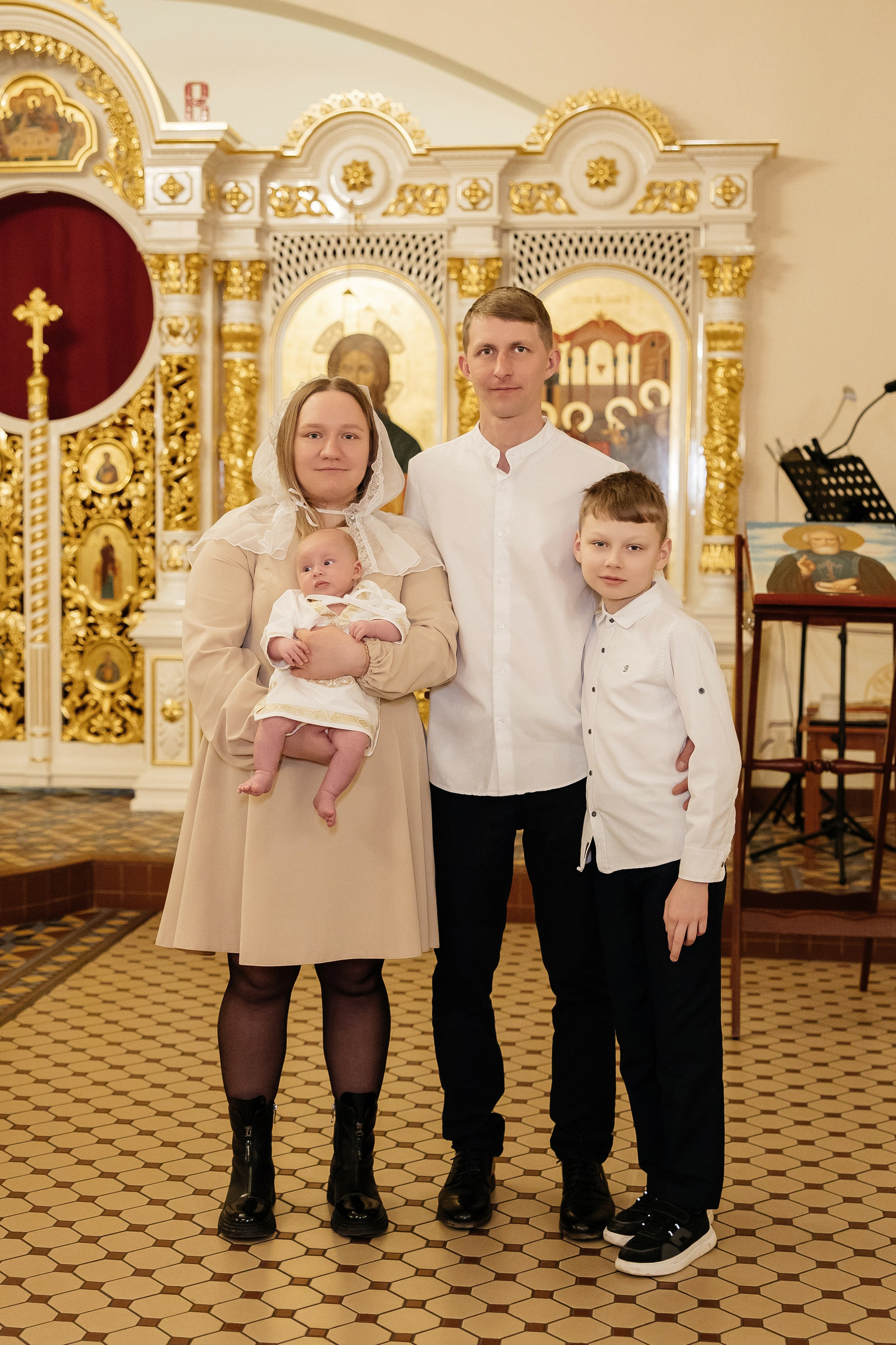 Таинство Крещения Максима и Александра. Храм Покрова Пресвятой Богородицы