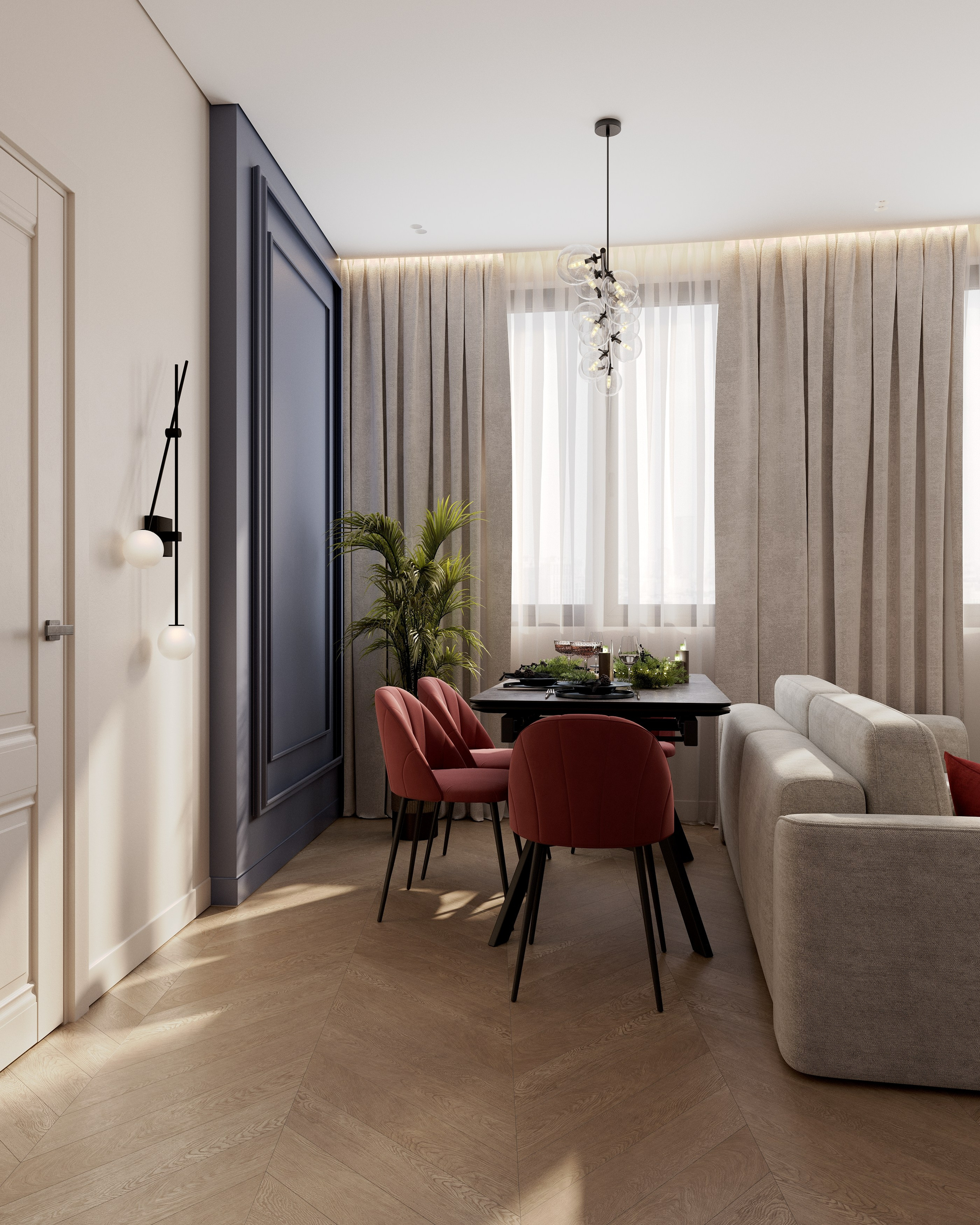 ЖК «Римский, 77.6 м². Мария Воропаева | Дизайн интерьера под ключ Москва и МО