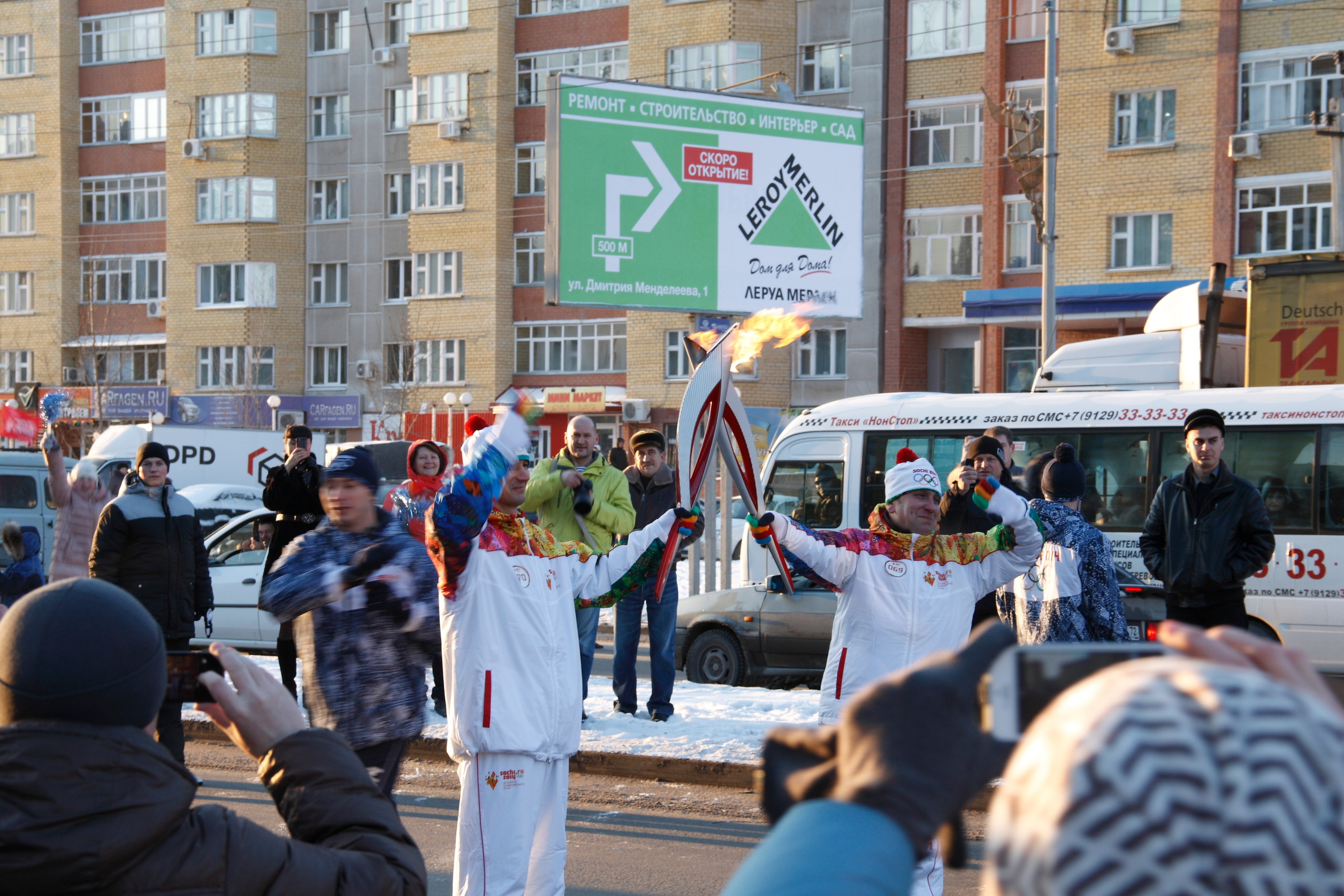 Эстафета Олимпийского огня в Тюмени. Фотограф в Тюмени Александр Григоров