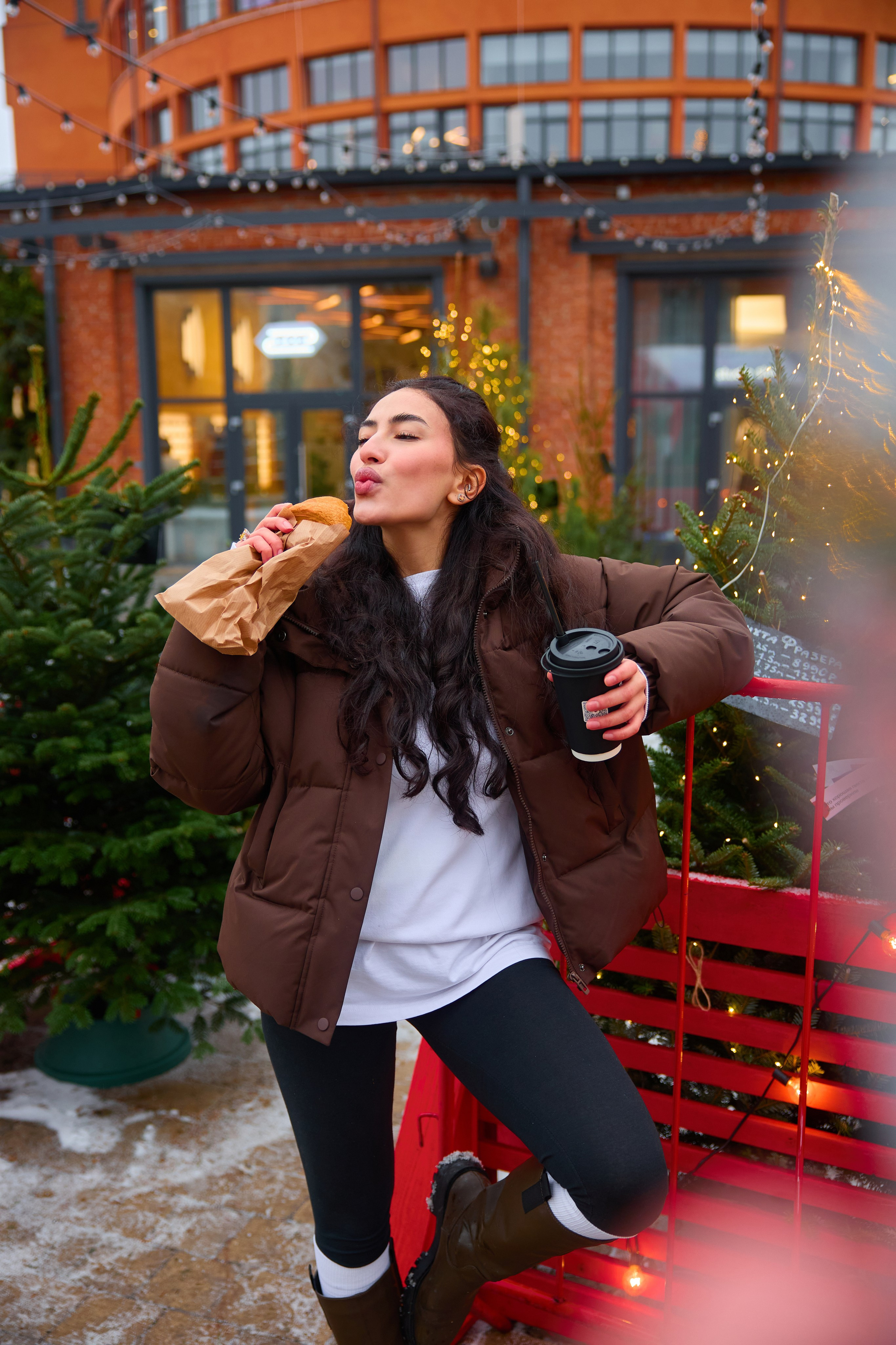 Зимняя уличная фотоессия. Фотограф Москва Карпова Евгения