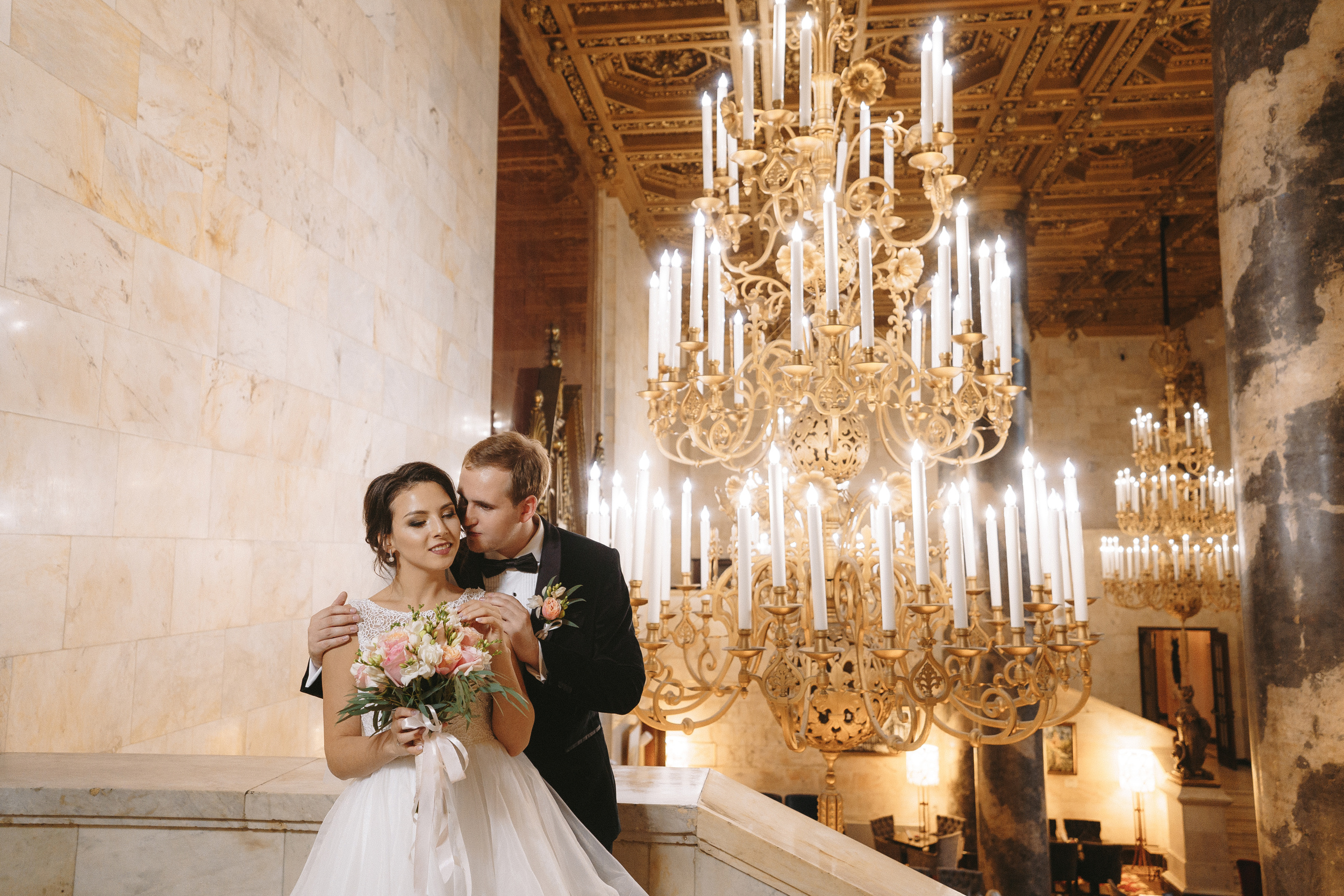 Свадебная фотосессия Hilton Moscow Leningradskaya 5* для Андрея и Дили