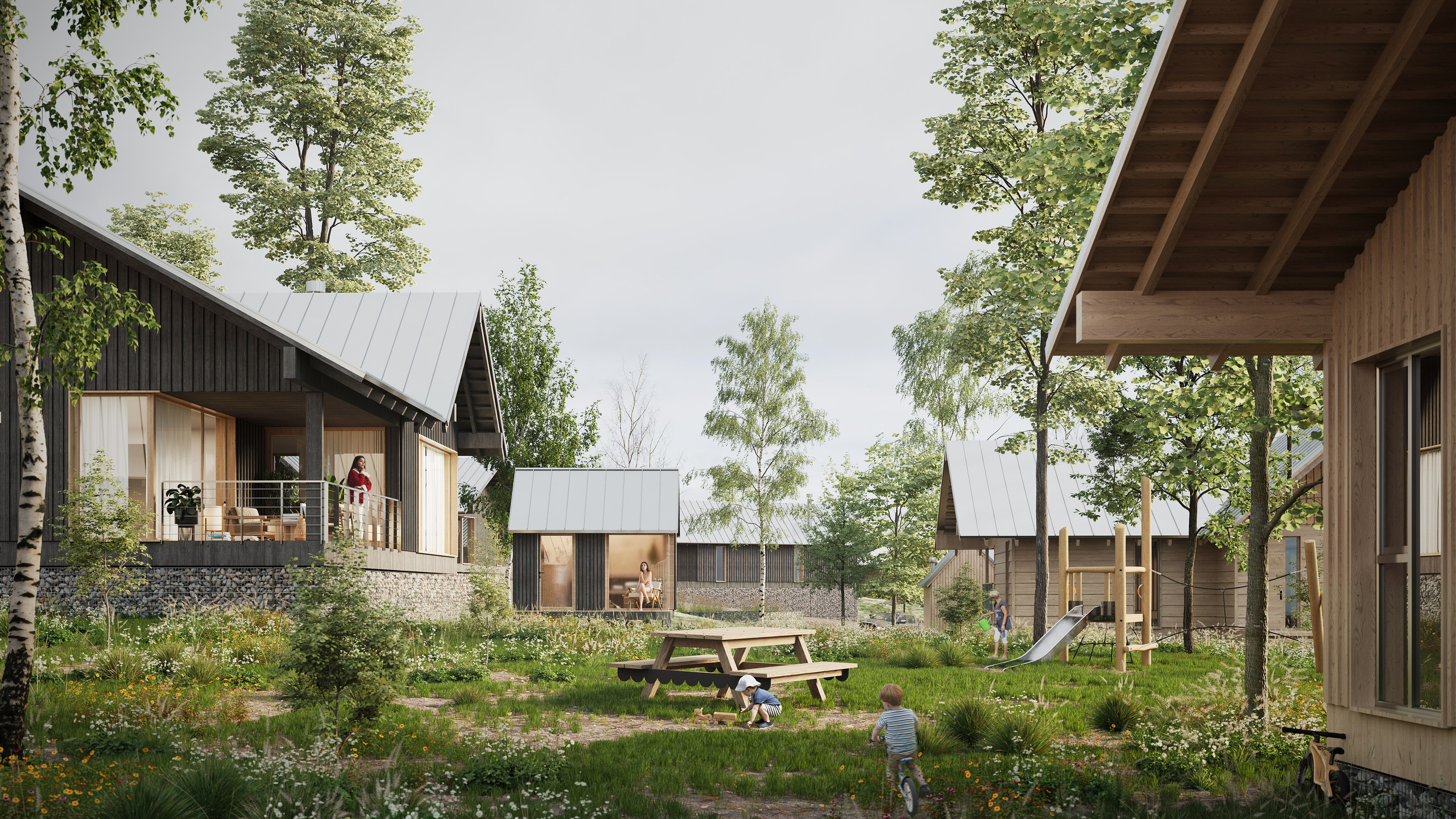 Lumimaki resort village| RHIZOME. Архитектурная 3д визуализация