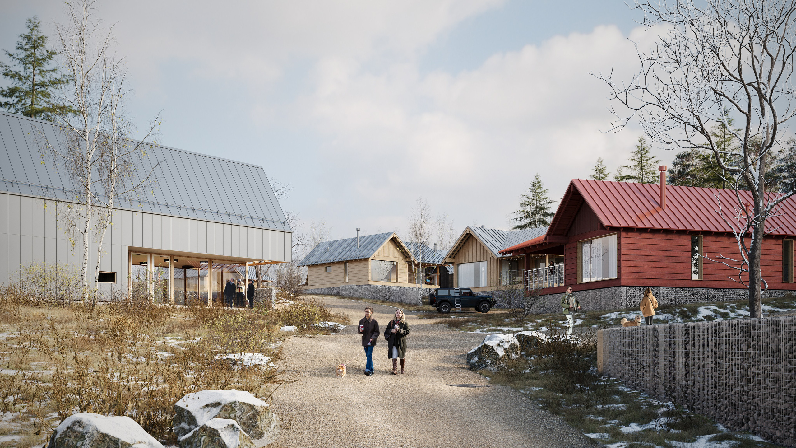 Lumimaki resort village| RHIZOME. Архитектурная 3д визуализация