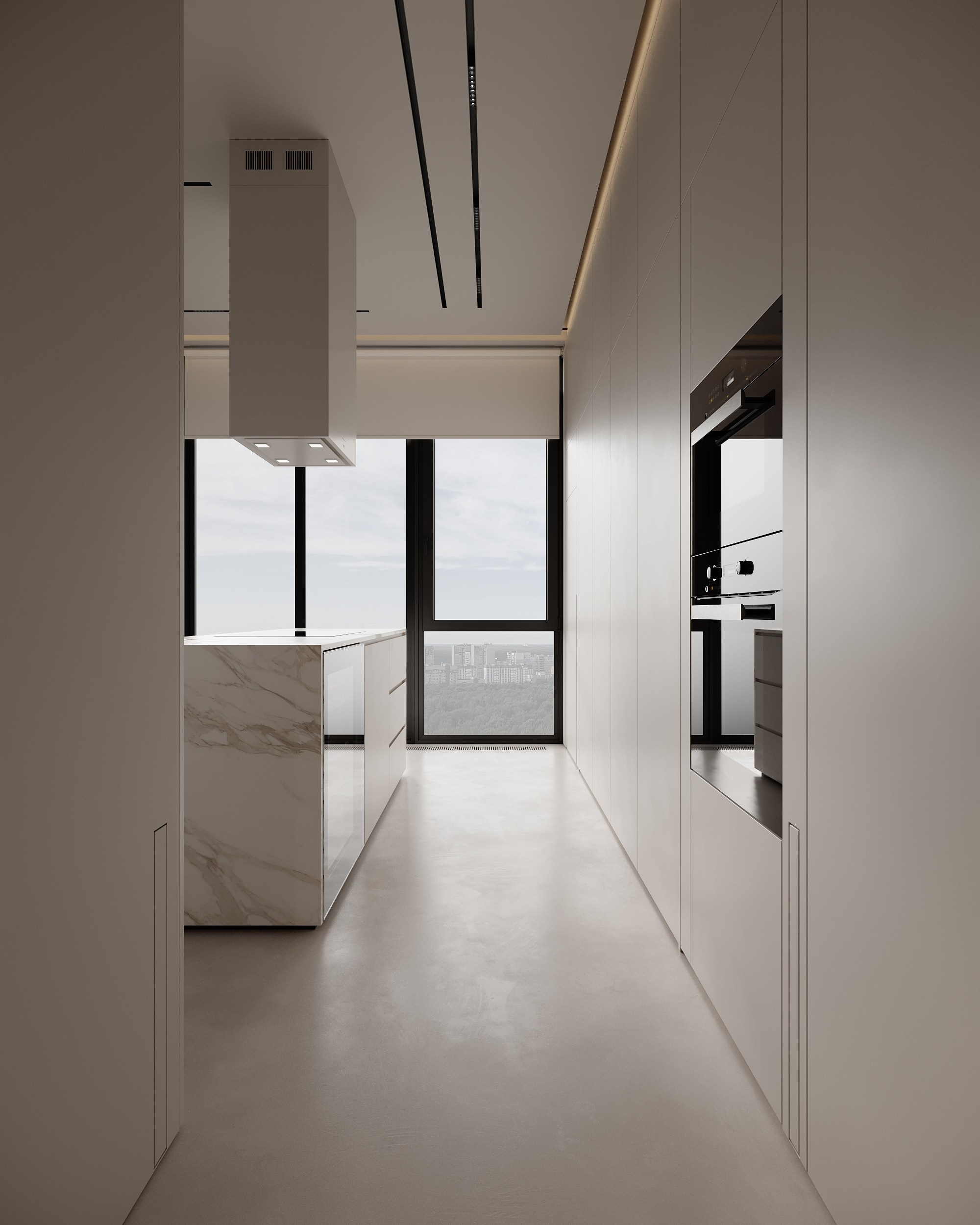 Монохромный интерьер просторной квартиры в Москве. Дизайн интерьера Санкт-Петербург | Москва | Калининград