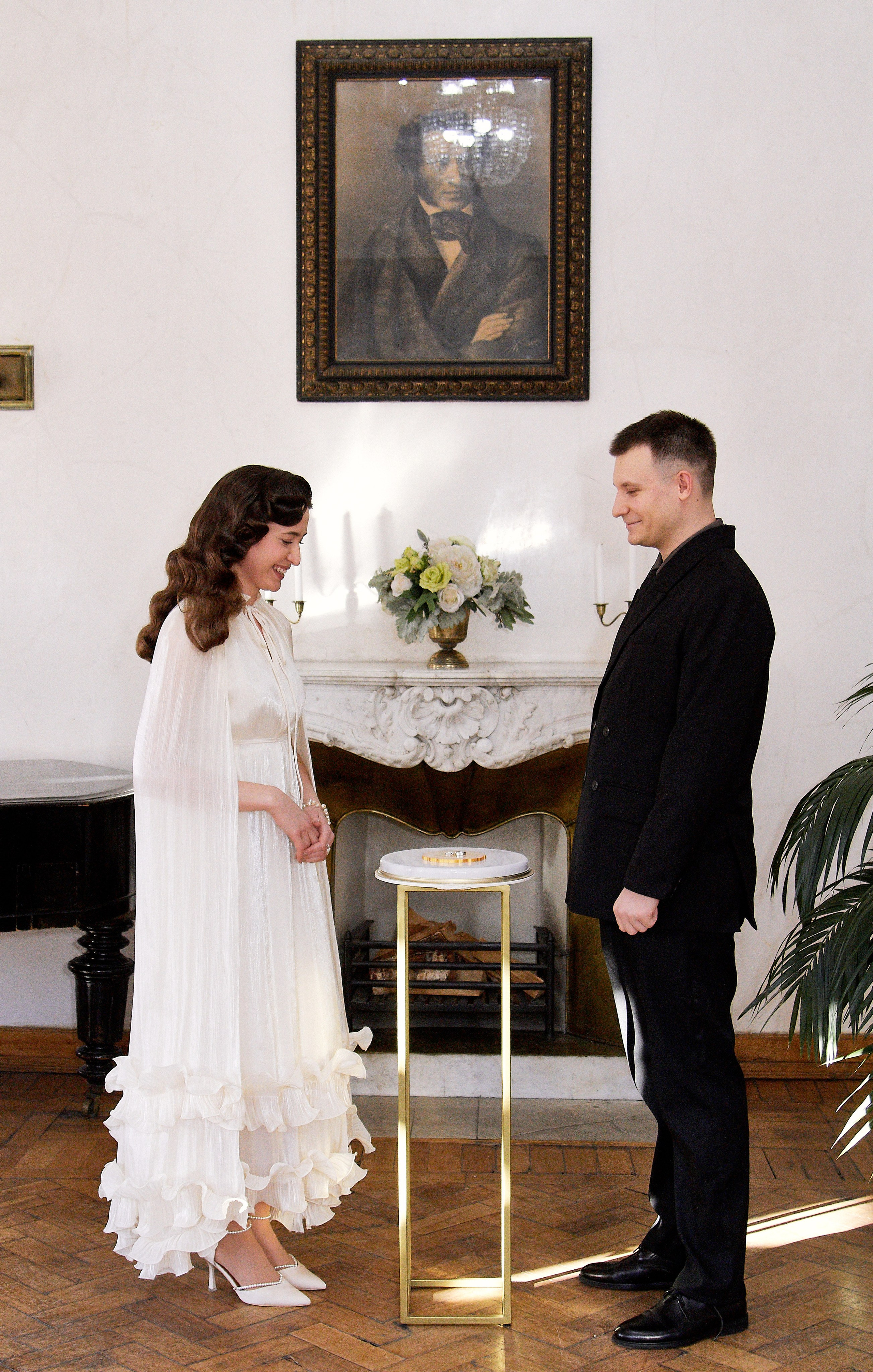 Торжественное бракосочетание в библиотеке им. Пушкина. Свадебный фотограф в Москве Приятелева Ангелина