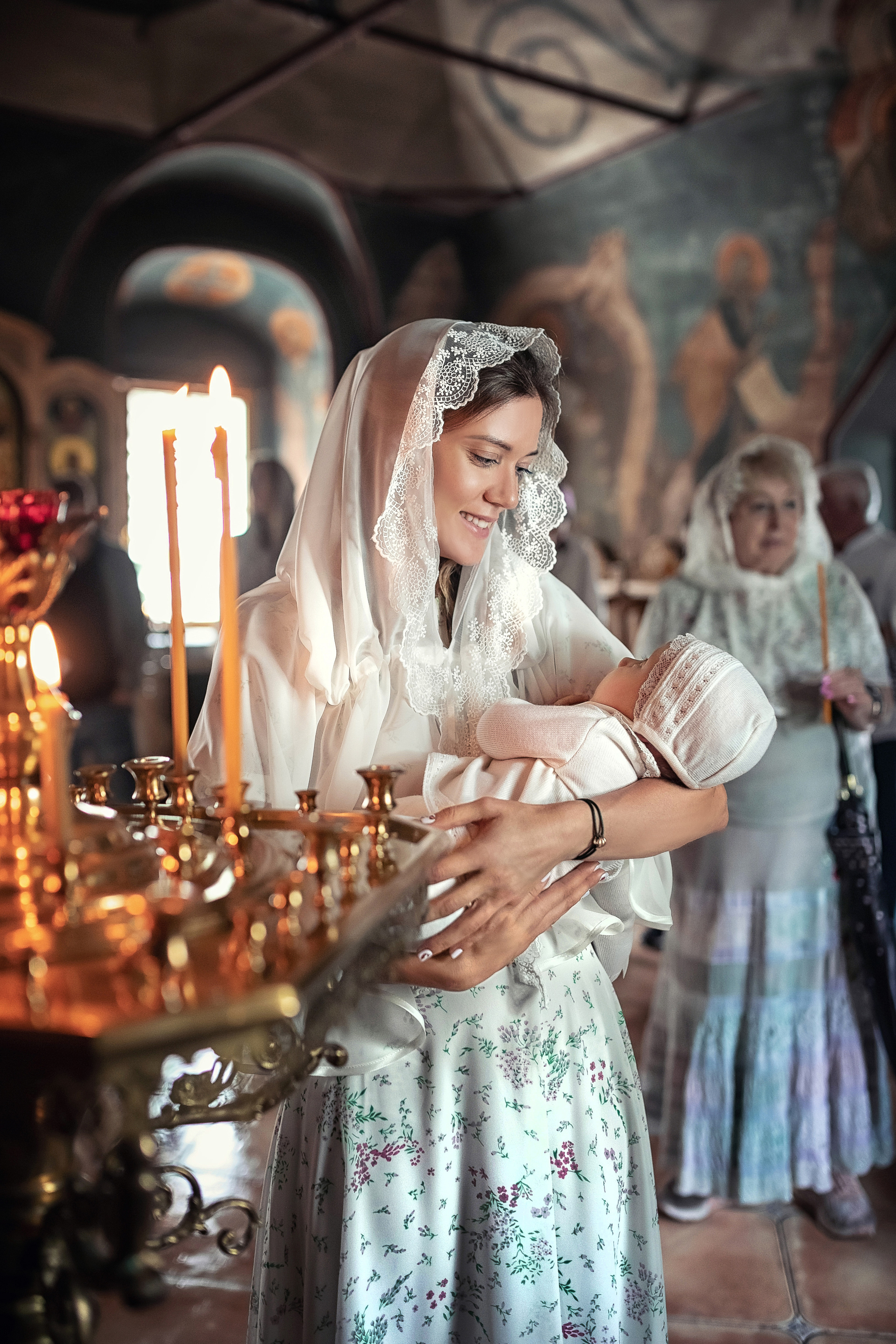 Крещение в храме Успения Пресвятой Богородицы в селе Успенское 08.08.2021. Фотограф крещения и венчания Антонова Надежда г. Москва