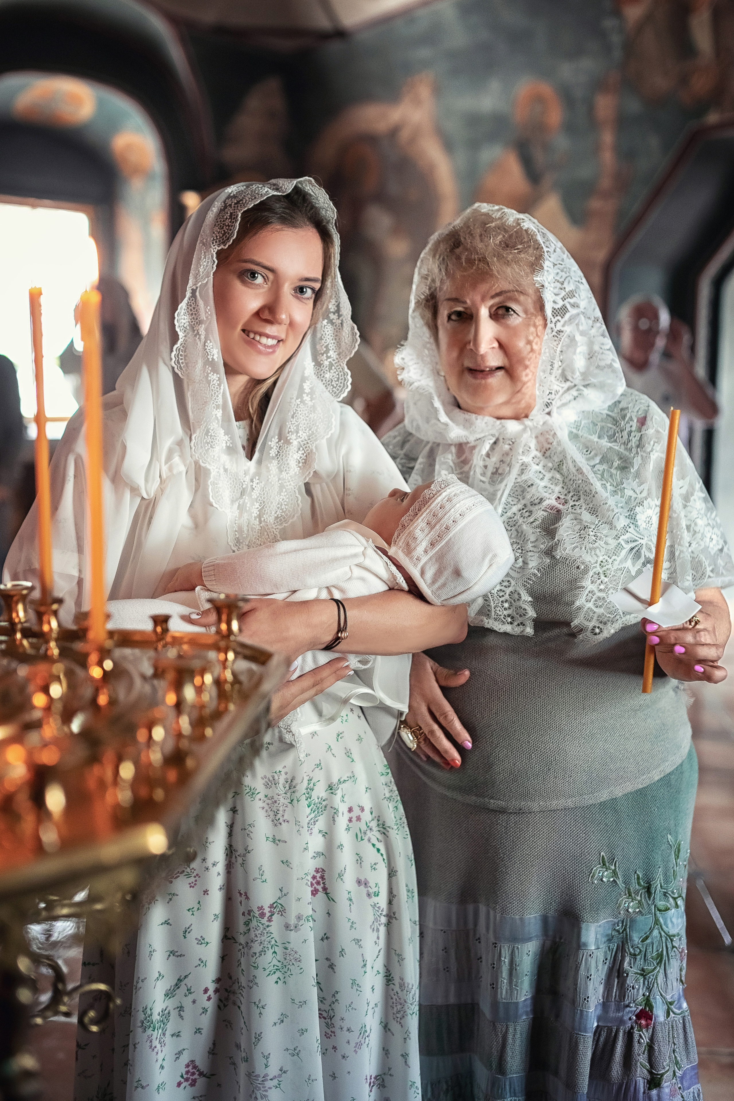 Крещение в храме Успения Пресвятой Богородицы в селе Успенское 08.08.2021. Фотограф крещения и венчания Антонова Надежда г. Москва