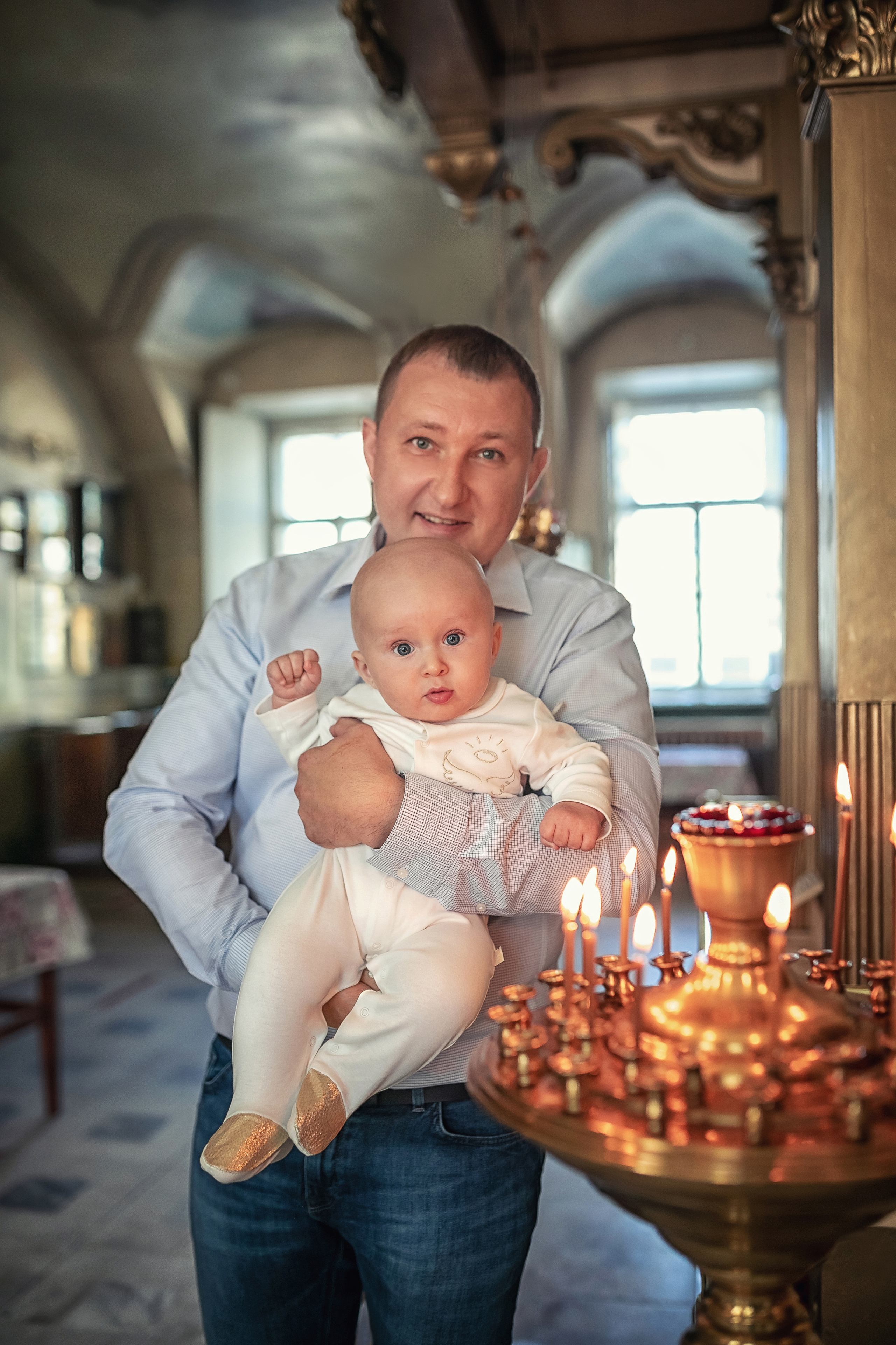 Крещение в храме Косьмы и Дамиана в Болшево 28.08.2021. Фотограф крещения и венчания Антонова Надежда г. Москва