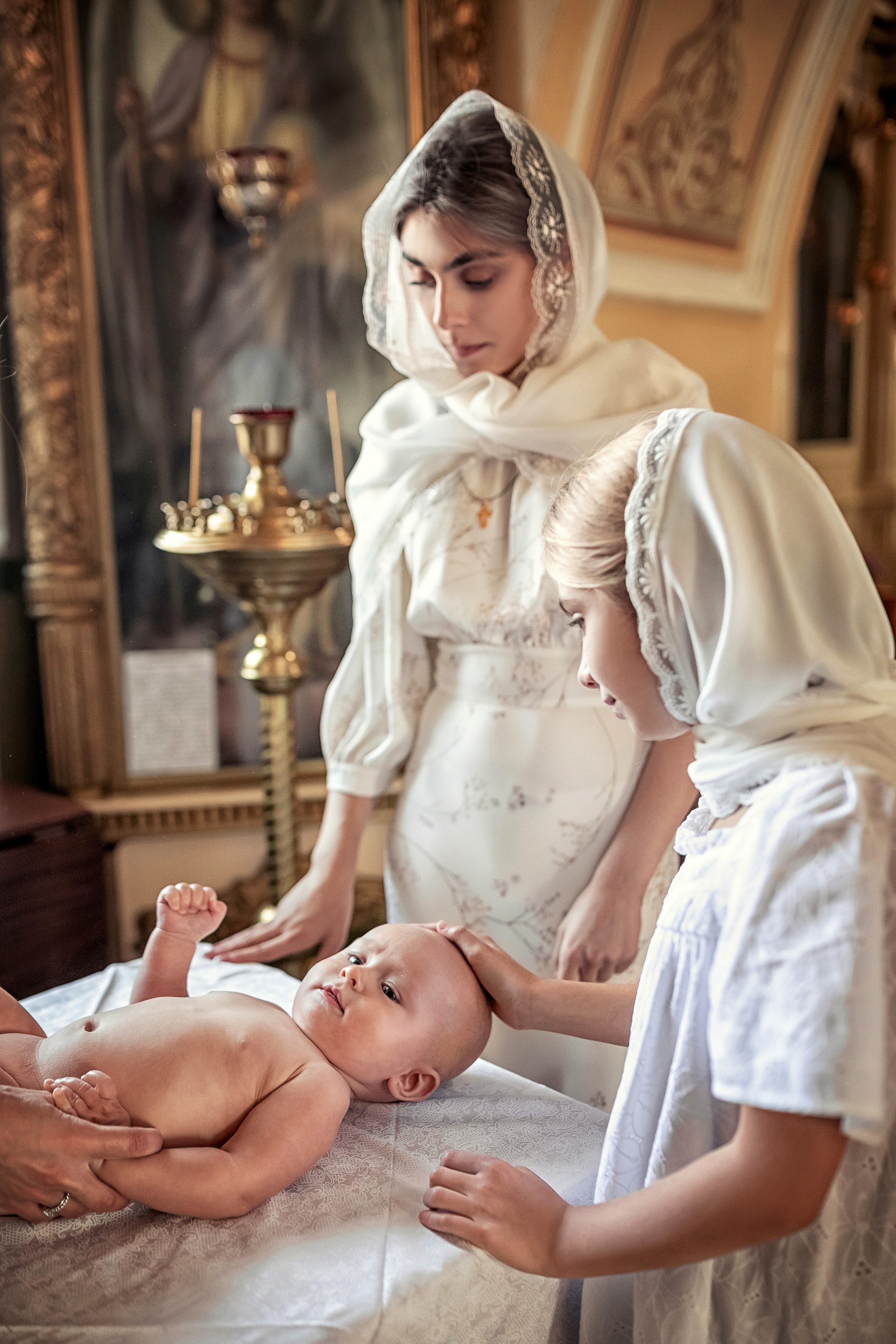 Крещение в храме Косьмы и Дамиана в Болшево 28.08.2021. Фотограф крещения и венчания Антонова Надежда г. Москва