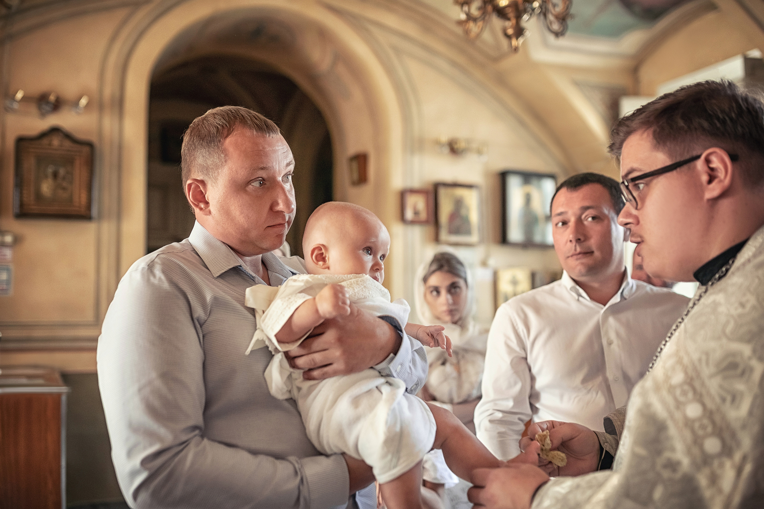 Крещение в храме Косьмы и Дамиана в Болшево 28.08.2021. Фотограф крещения и венчания Антонова Надежда г. Москва