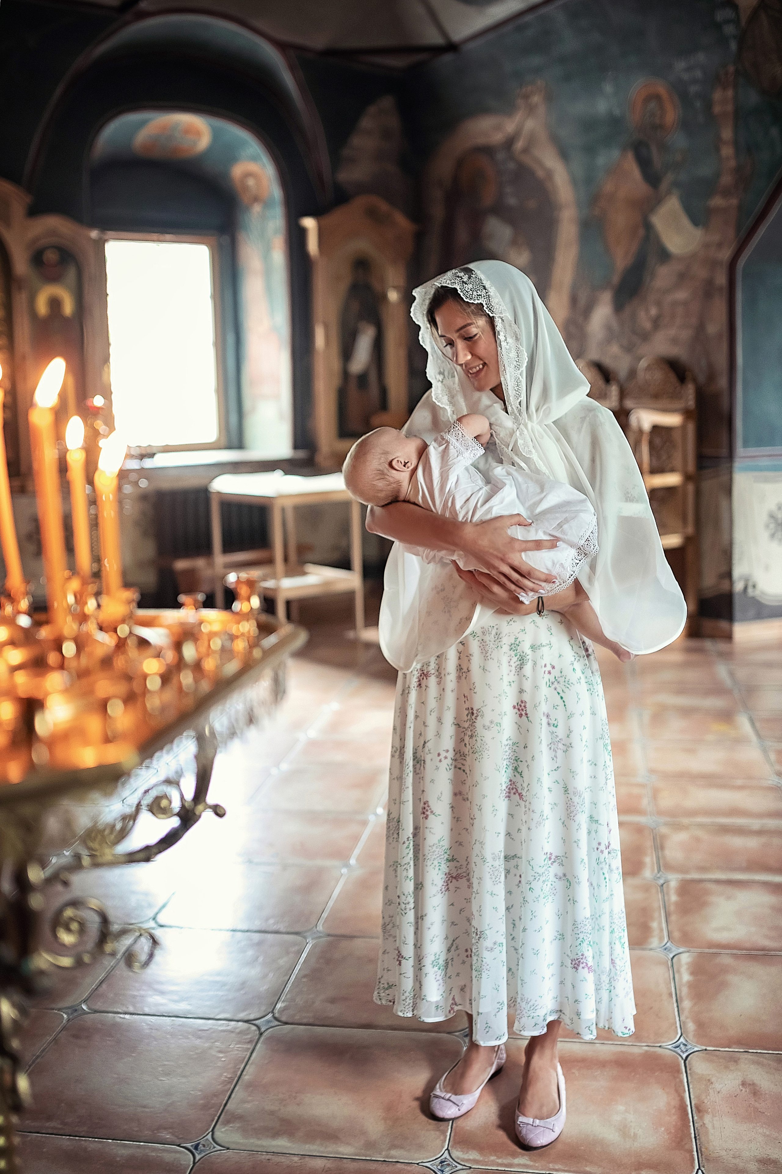 Крещение в храме Успения Пресвятой Богородицы в селе Успенское 08.08.2021. Фотограф крещения и венчания Антонова Надежда г. Москва