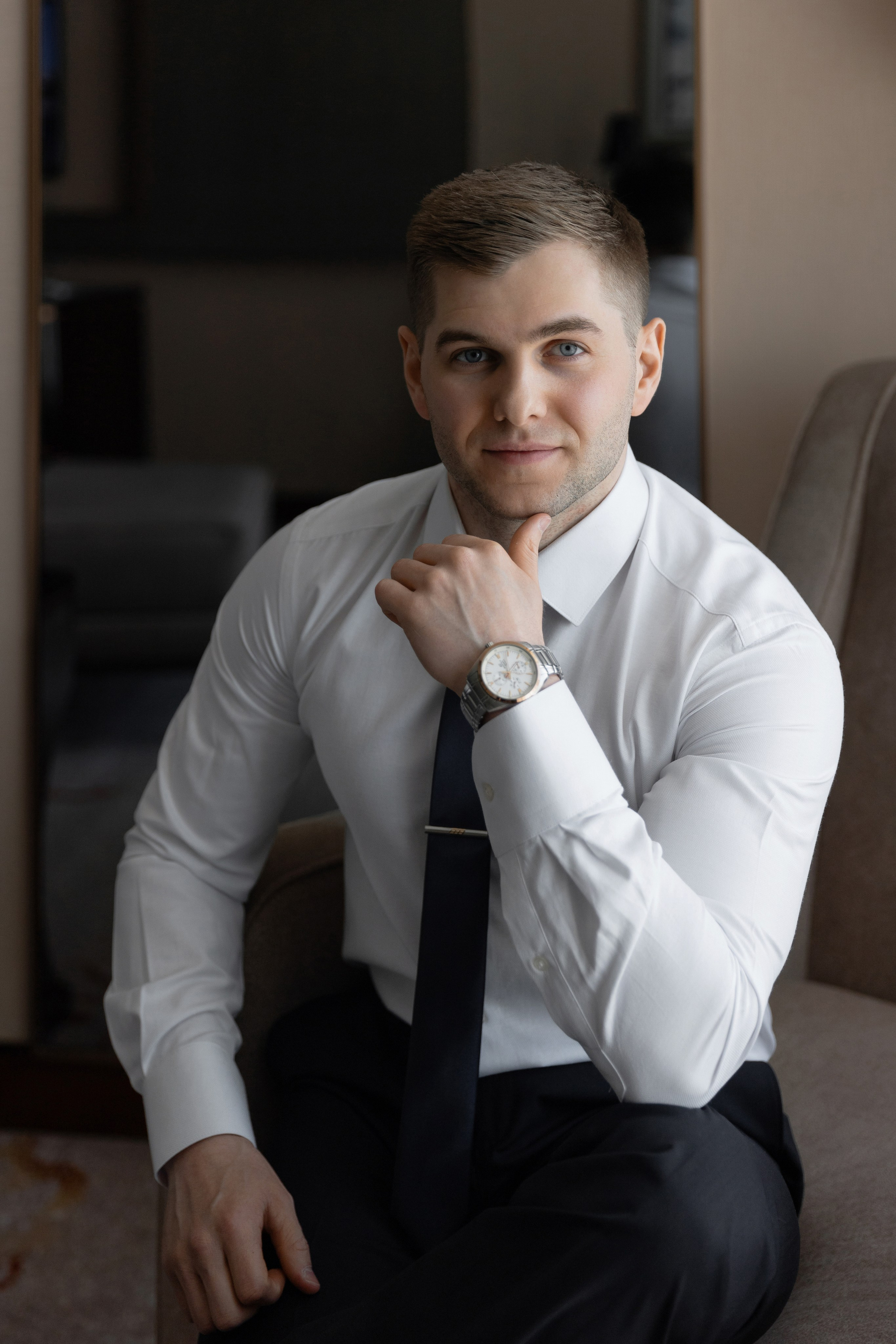 Свадебная фотосессия в Soluxe Hotel и роспись в Савеловском ЗАГСе. Свадебный фотограф в Москве Полина Лелетко