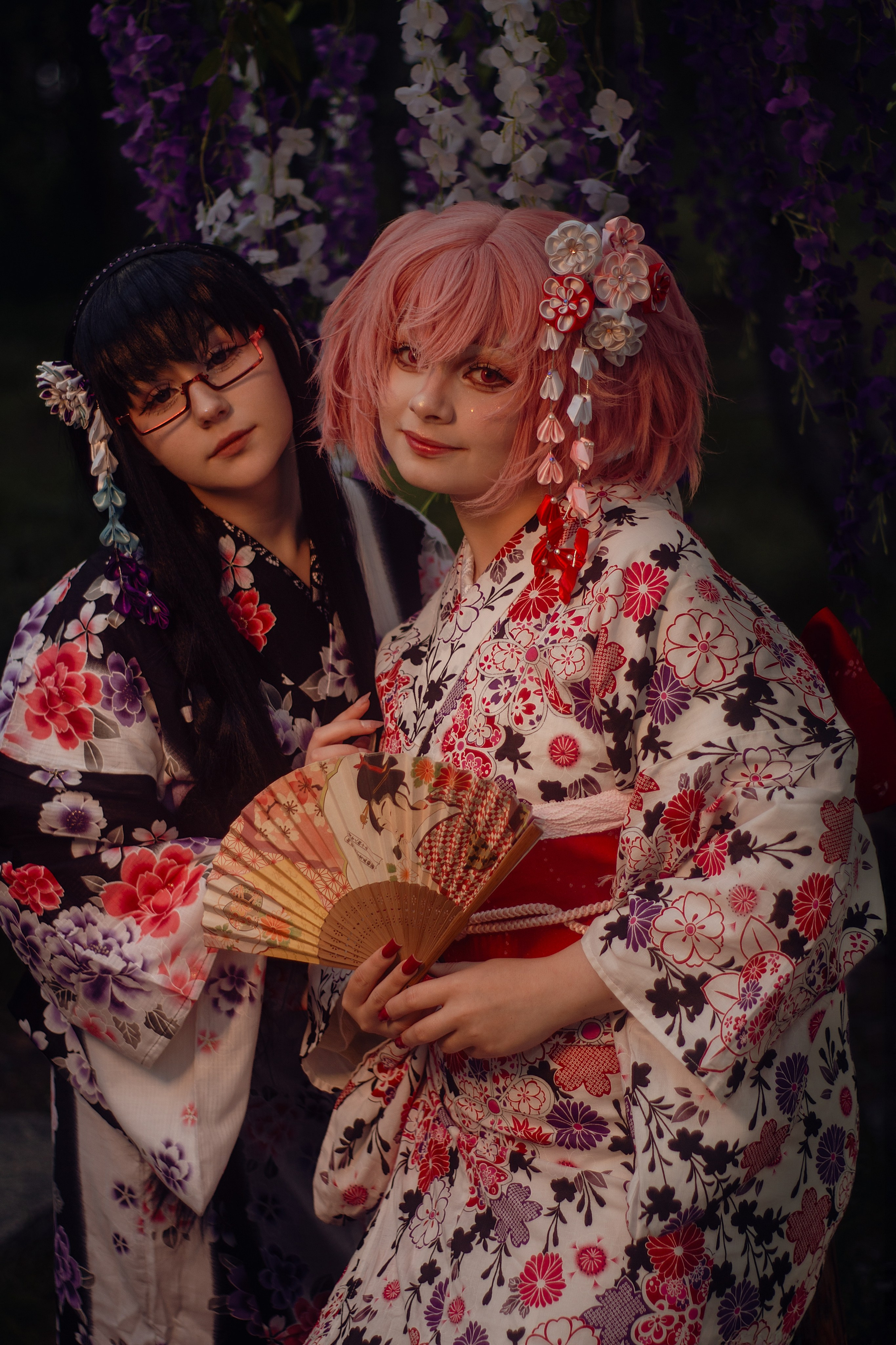 Madoka Kaname & Homura Akemi (Mahou Shojo Madoka Magica, Kimono AU), Магадан 2025. Фотограф NotSilver