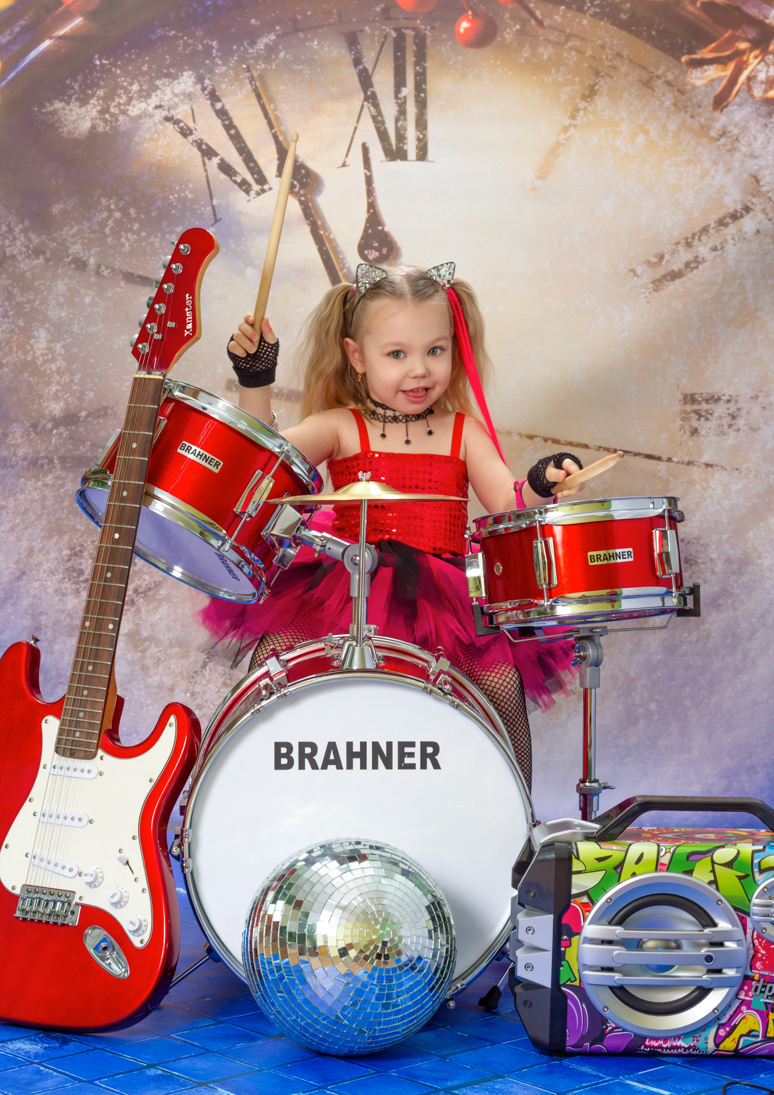 Фотосессия «Новогодняя Рок-Звезда» 2019 год. Фотограф в детский сад Елена Колчева Новокузнецк