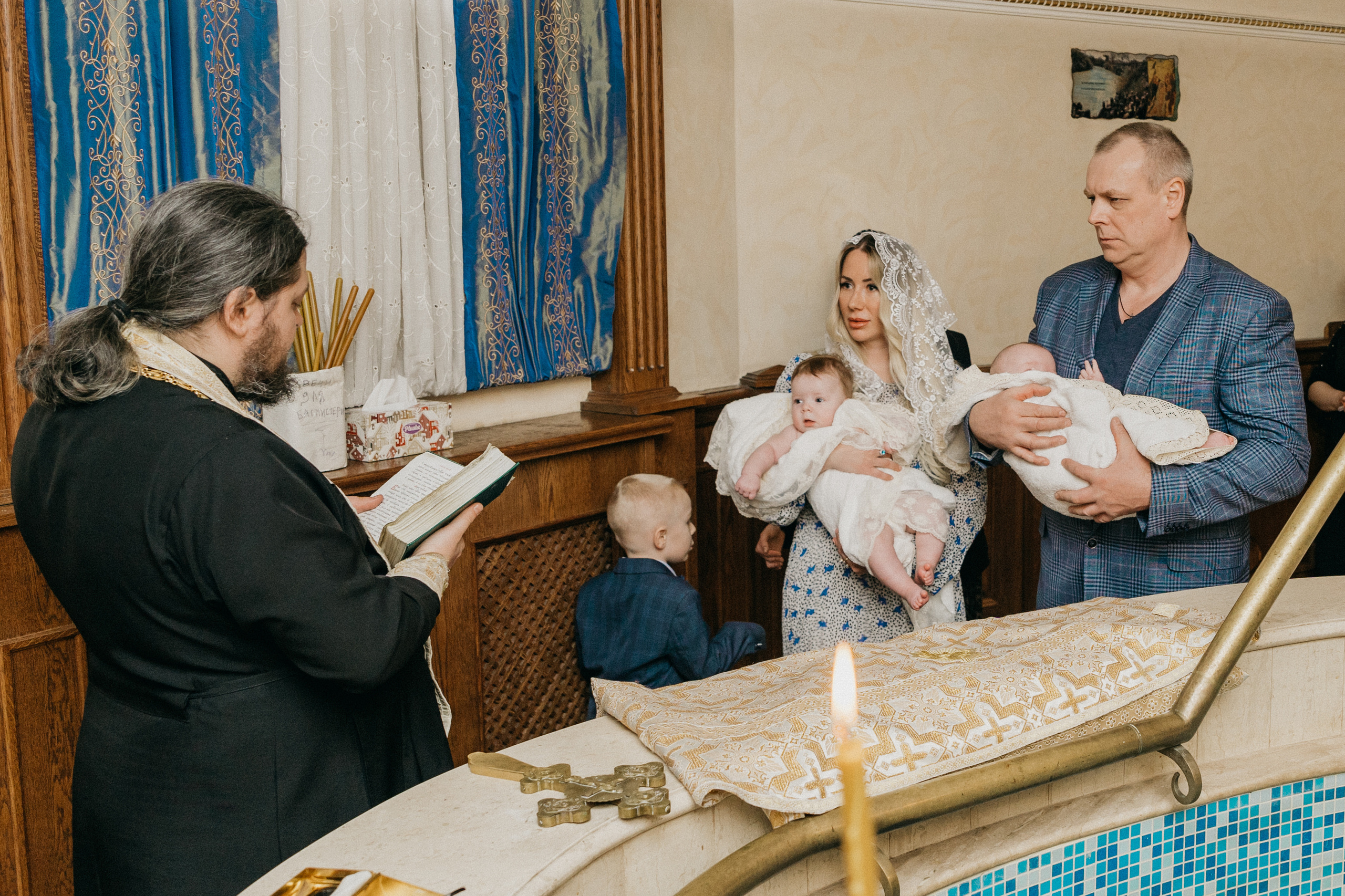 Крещение Марка и Майи. Фотограф Никита Комаров