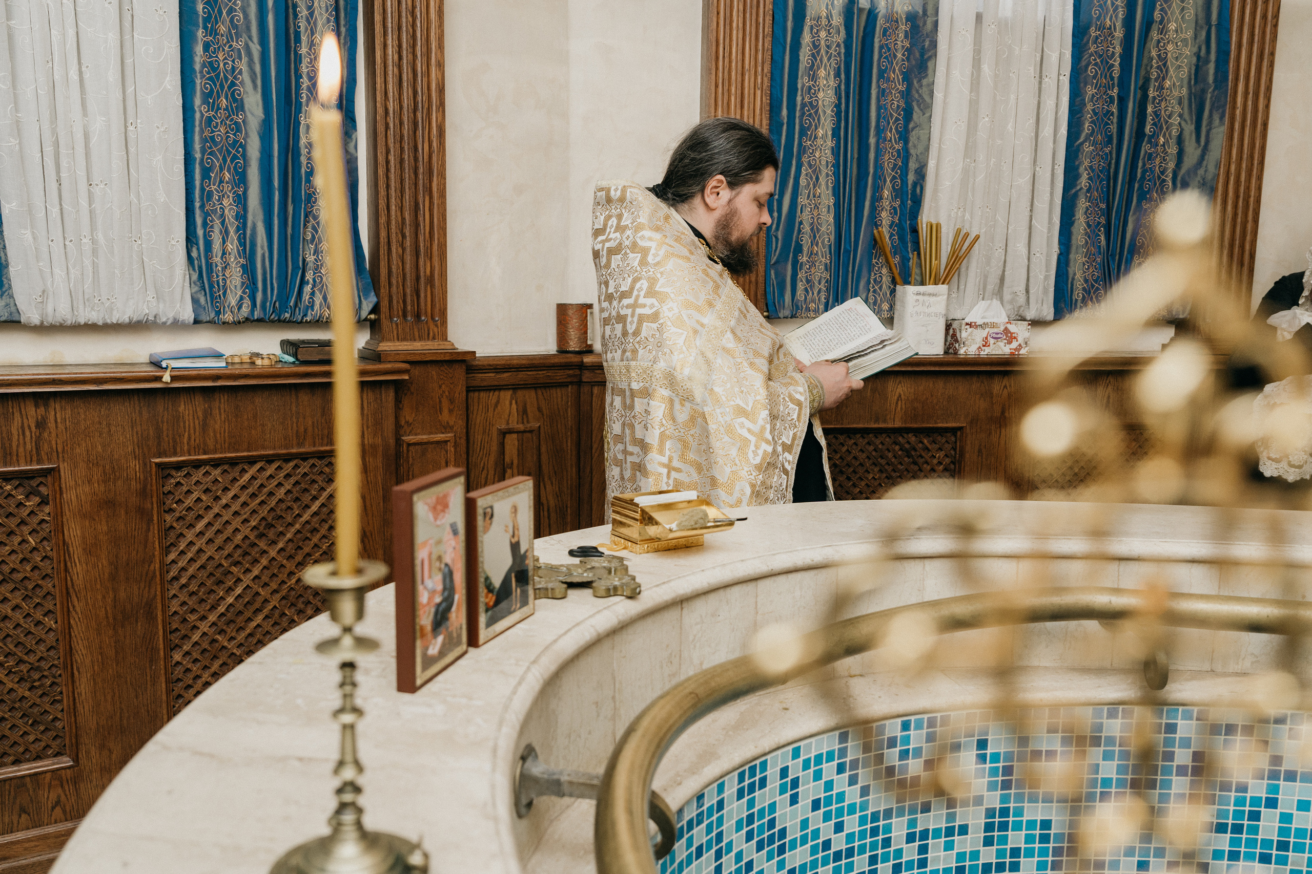 Крещение Марка и Майи. Фотограф Никита Комаров