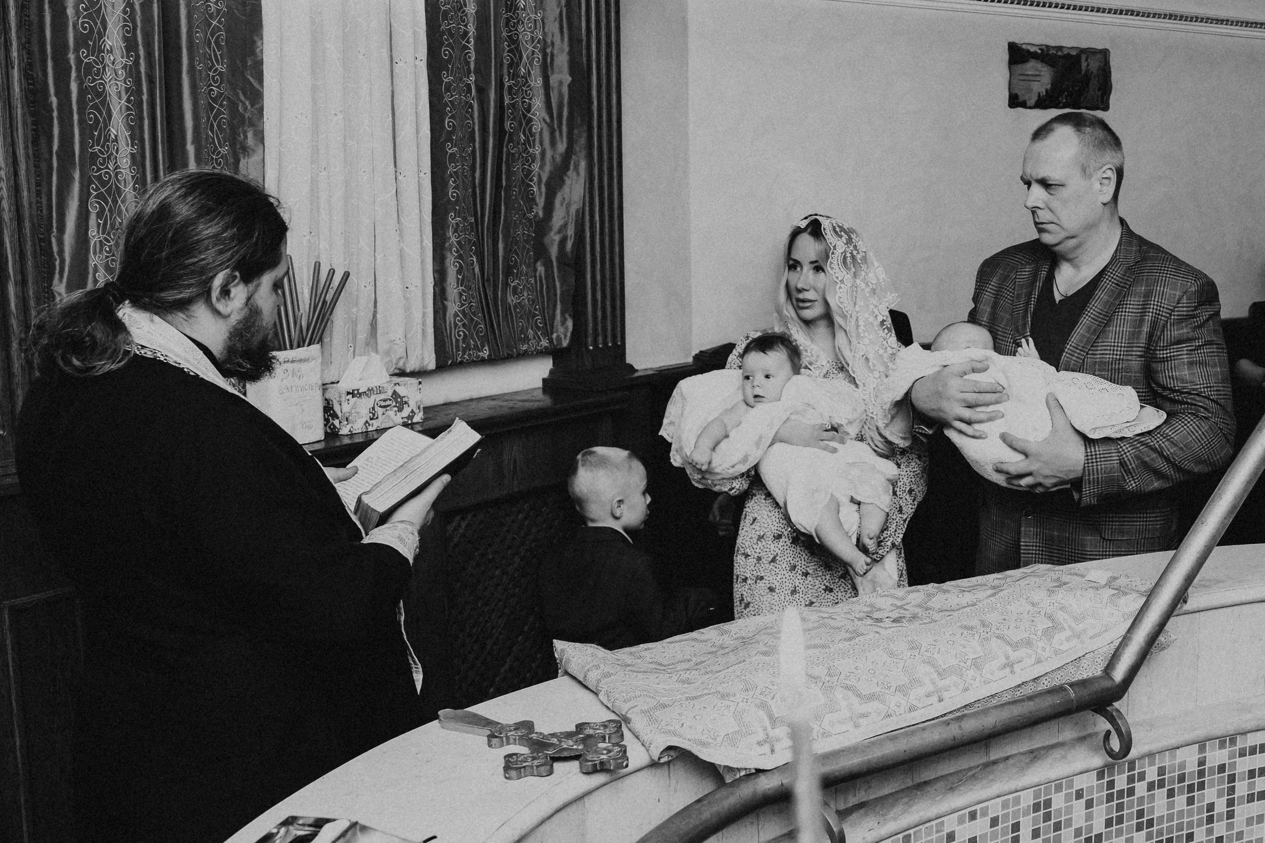 Крещение Марка и Майи. Фотограф Никита Комаров