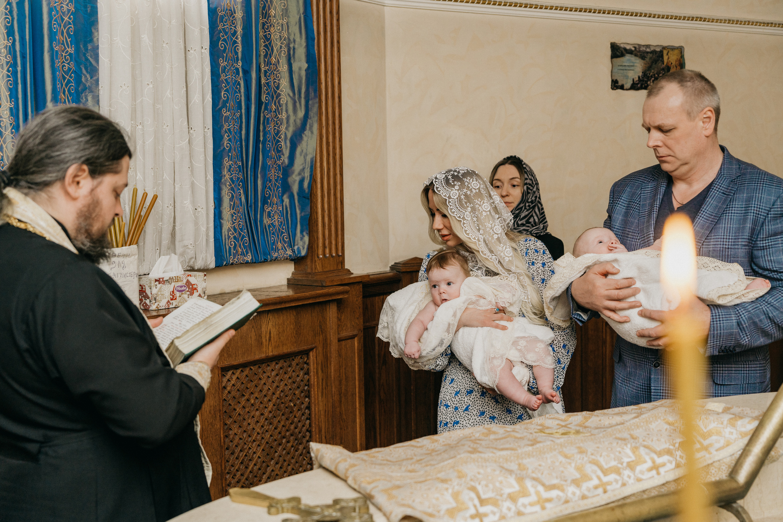 Крещение Марка и Майи. Фотограф Никита Комаров