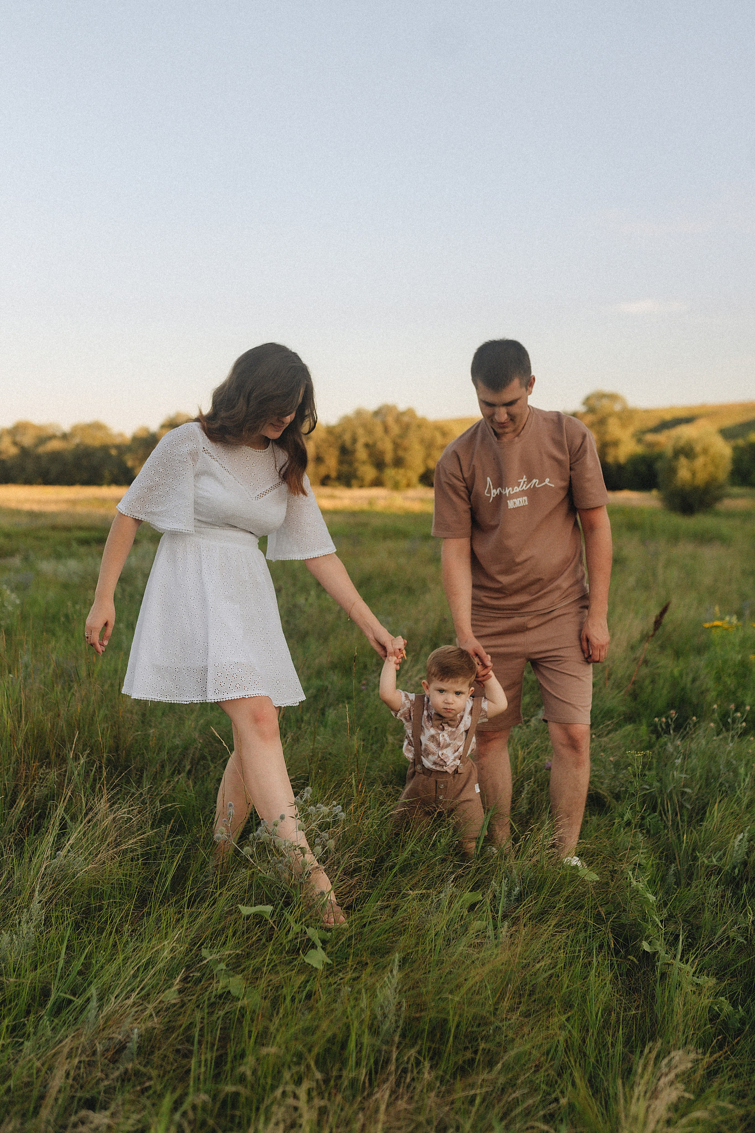 Светлана, Сергей и Женя | Семейная съемка на закате. Фотограф Карина Шмулёва. Воронеж и область