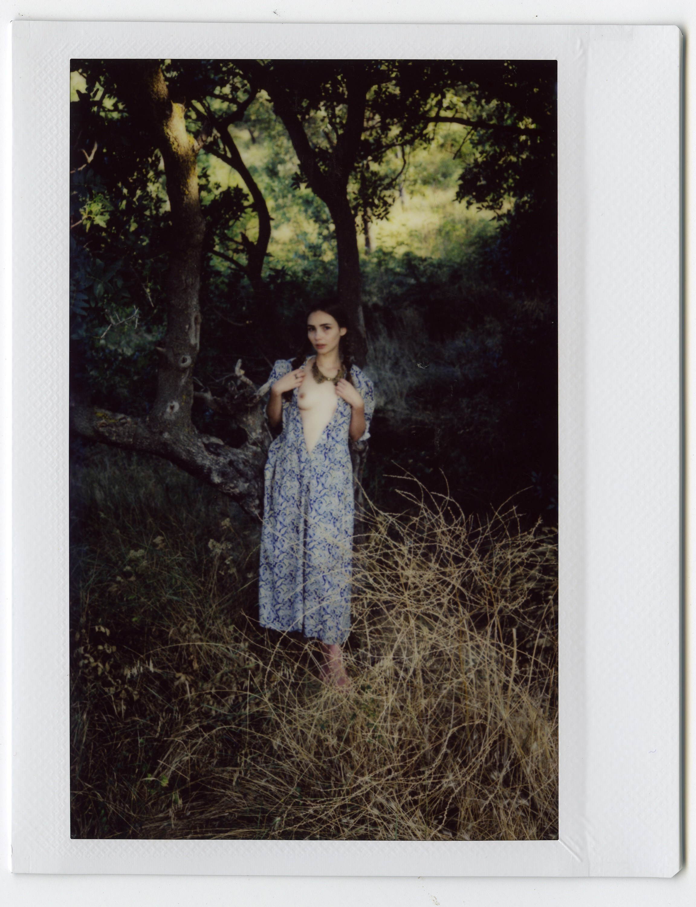 Erotic photography on Instax Wide. Art nude film photographer Roman Silentium