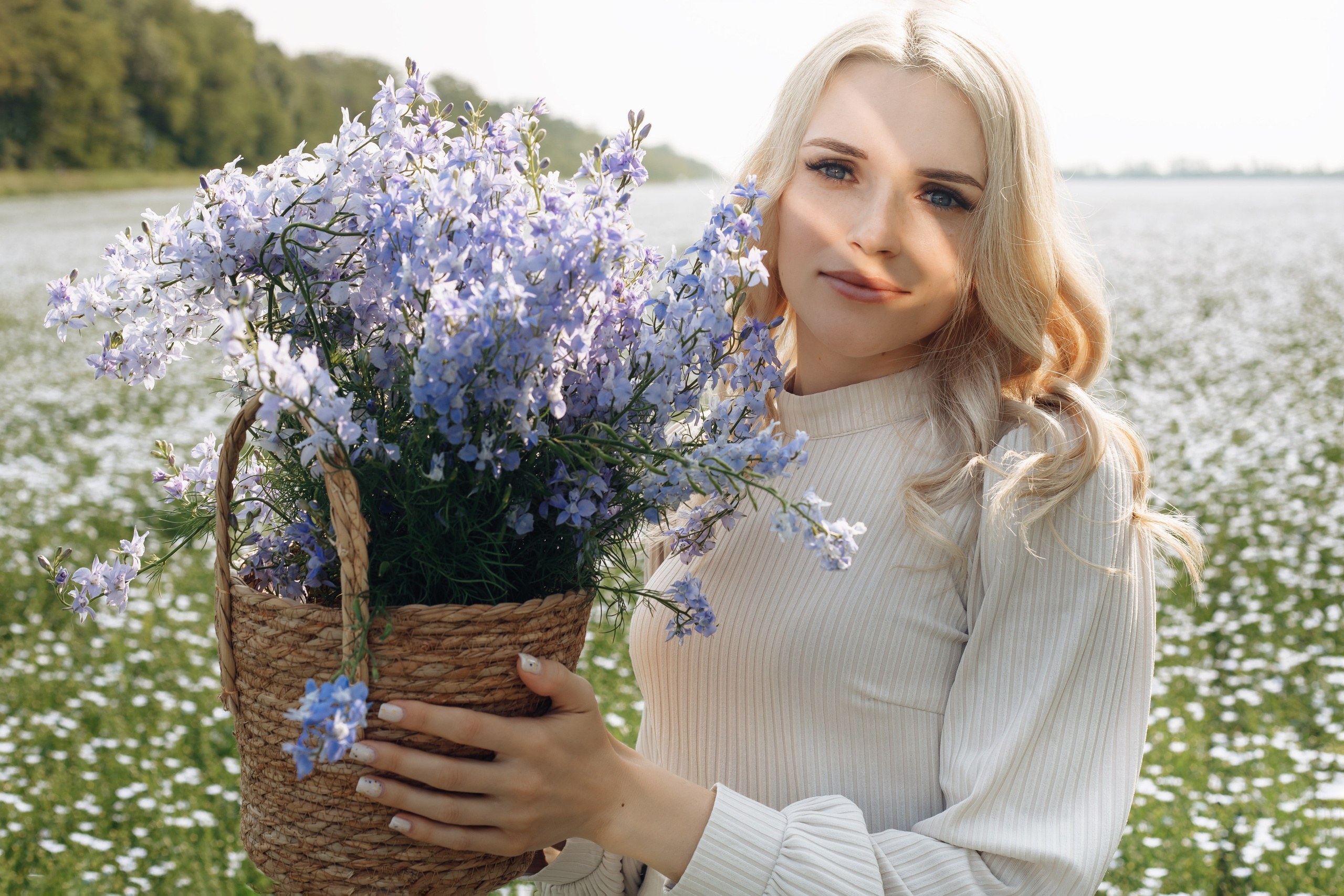 Фотосессия в поле льна. Свадебный и семейный фотограф в Краснодарском крае Мария Данилкина