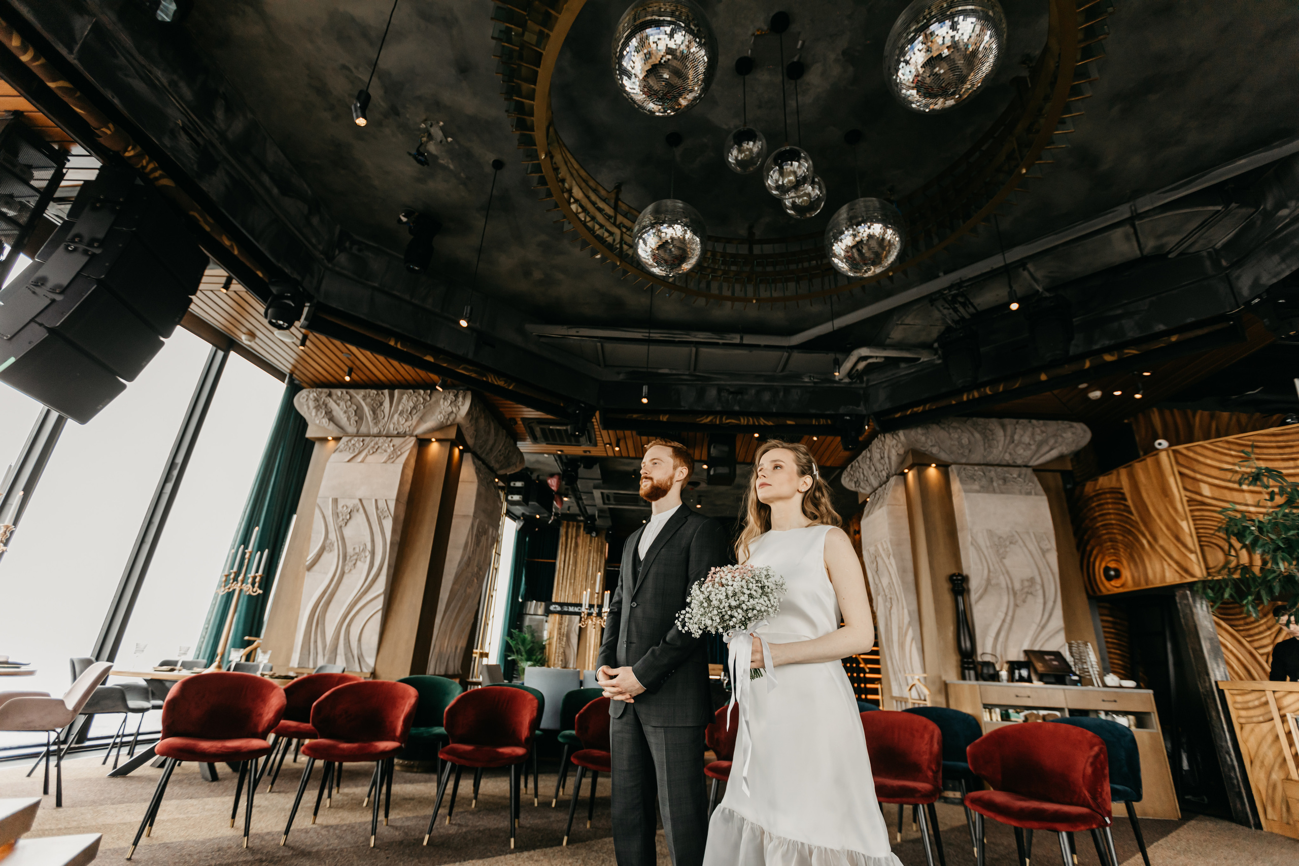 Регистрация брака в ресторане Birds. Москва Сити башня «Око». Krumstudio фото, видео по Москве и МО