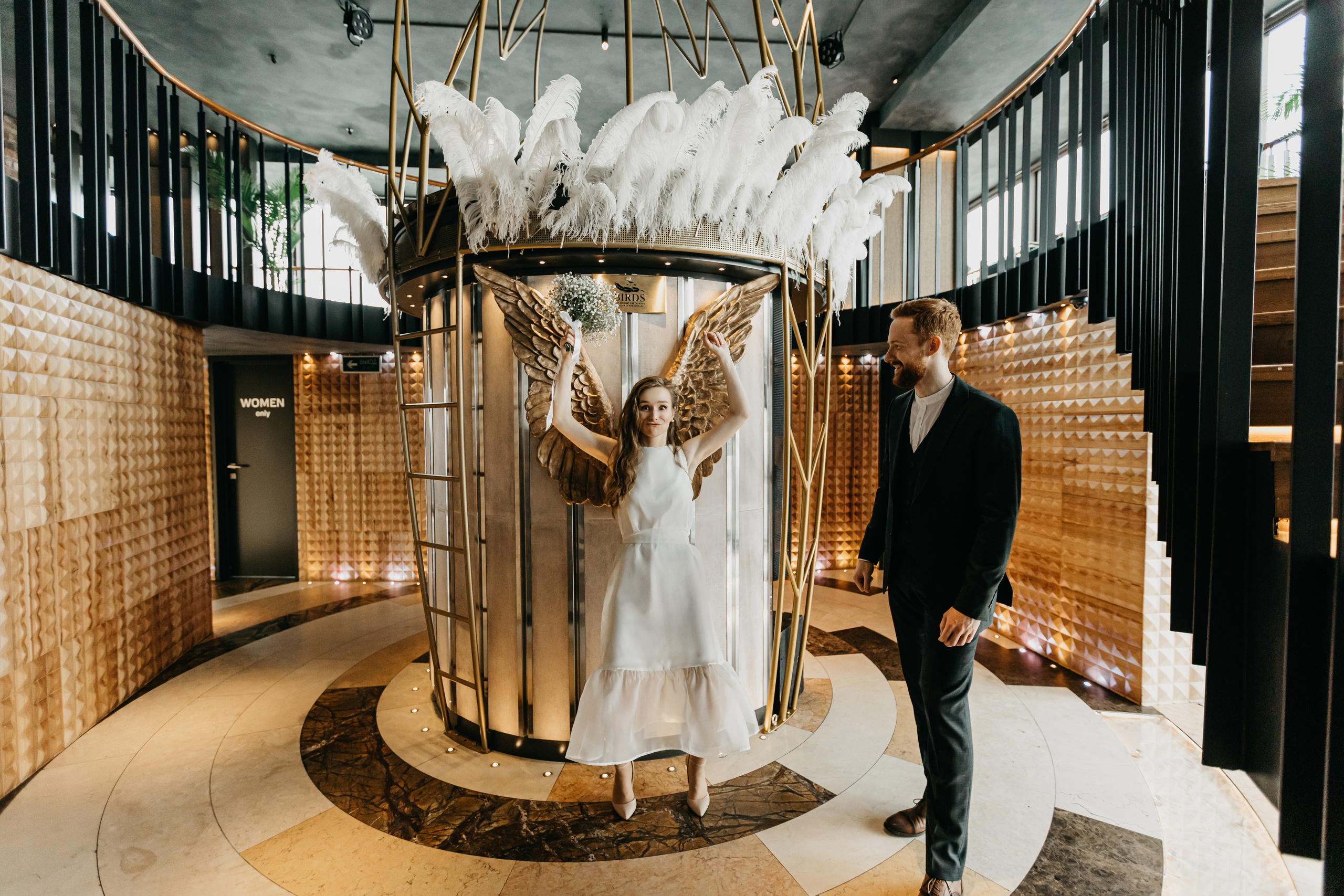 Регистрация брака в ресторане Birds. Москва Сити башня «Око». Krumstudio фото, видео по Москве и МО