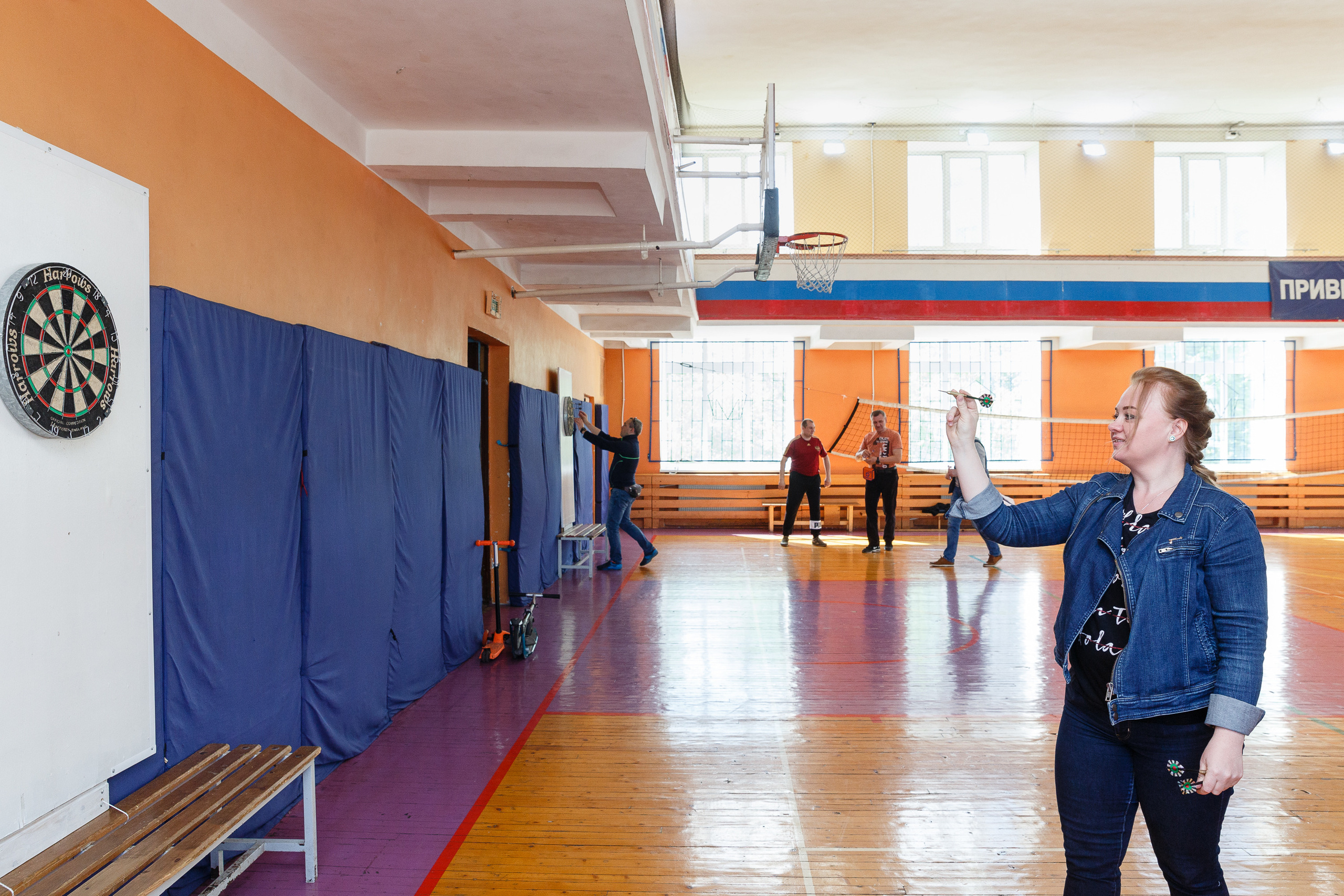 Фотосъёмка спартакиады, в честь профессионального праздника.