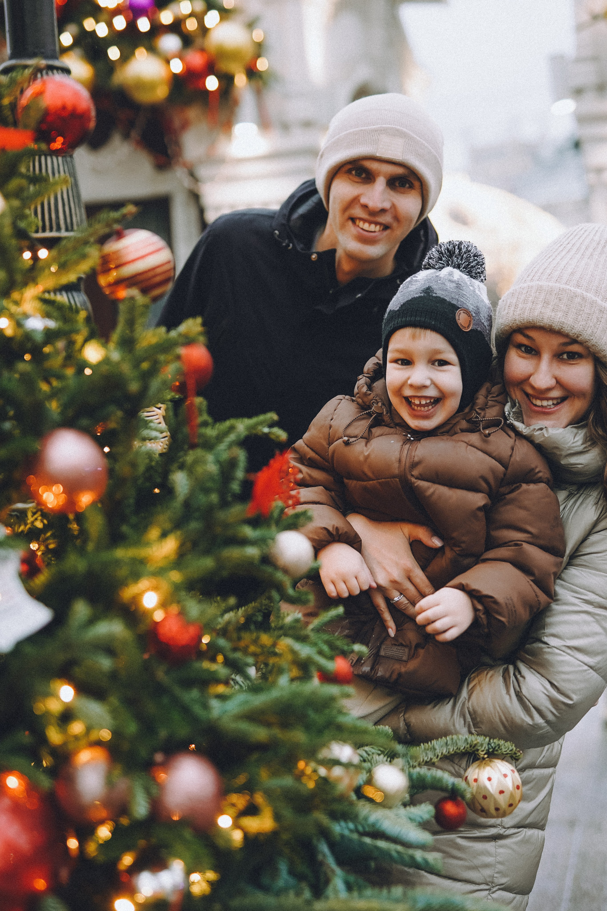 Прогулка по новогодней Москве для Юли, Жени и Вани. Фотограф Наталья Колганова