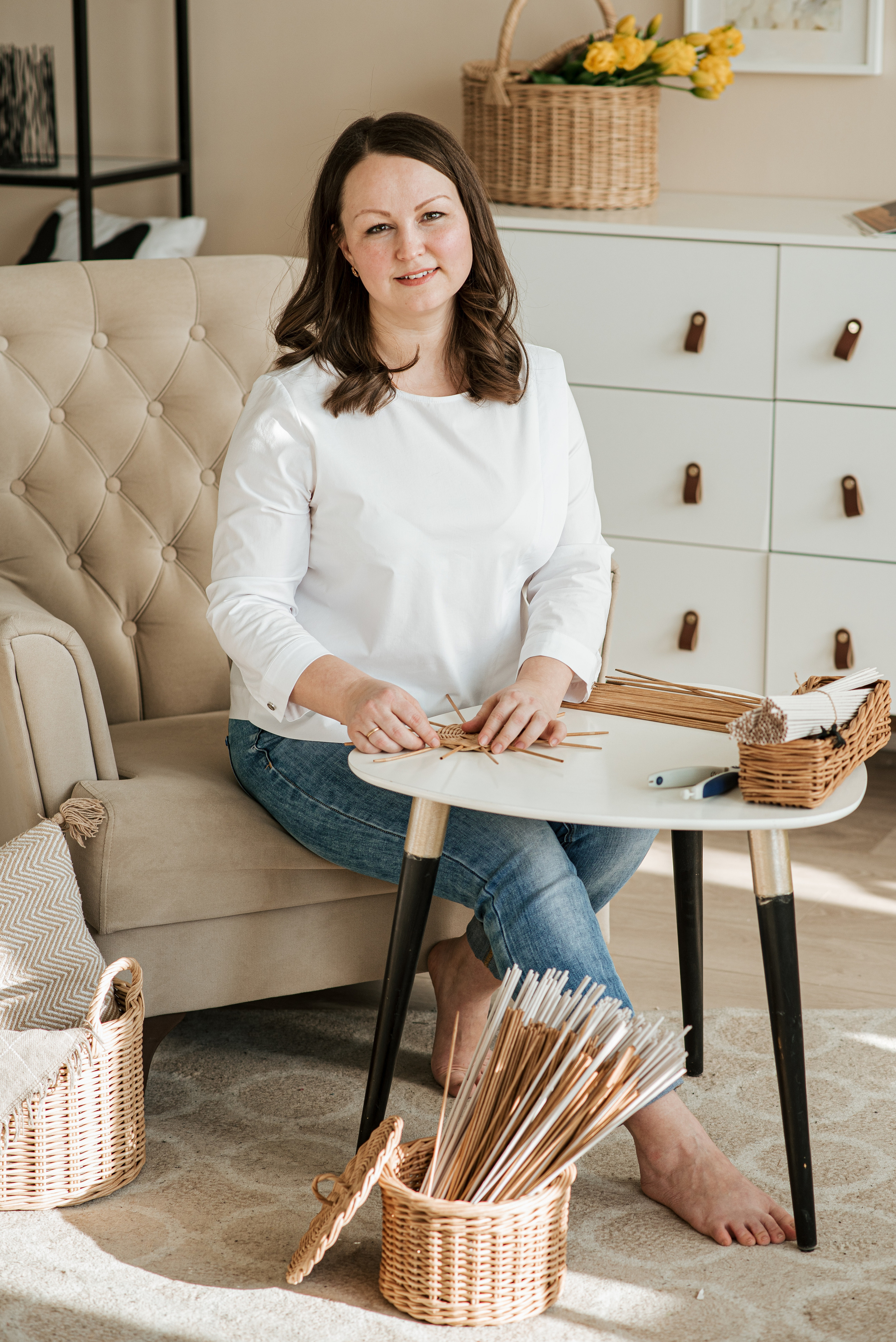 Контент-съёмка для мастера по плетению из бумажной лозы Натали. Фотограф Екатерина Шереметова Ижевск Сарапул Воткинск