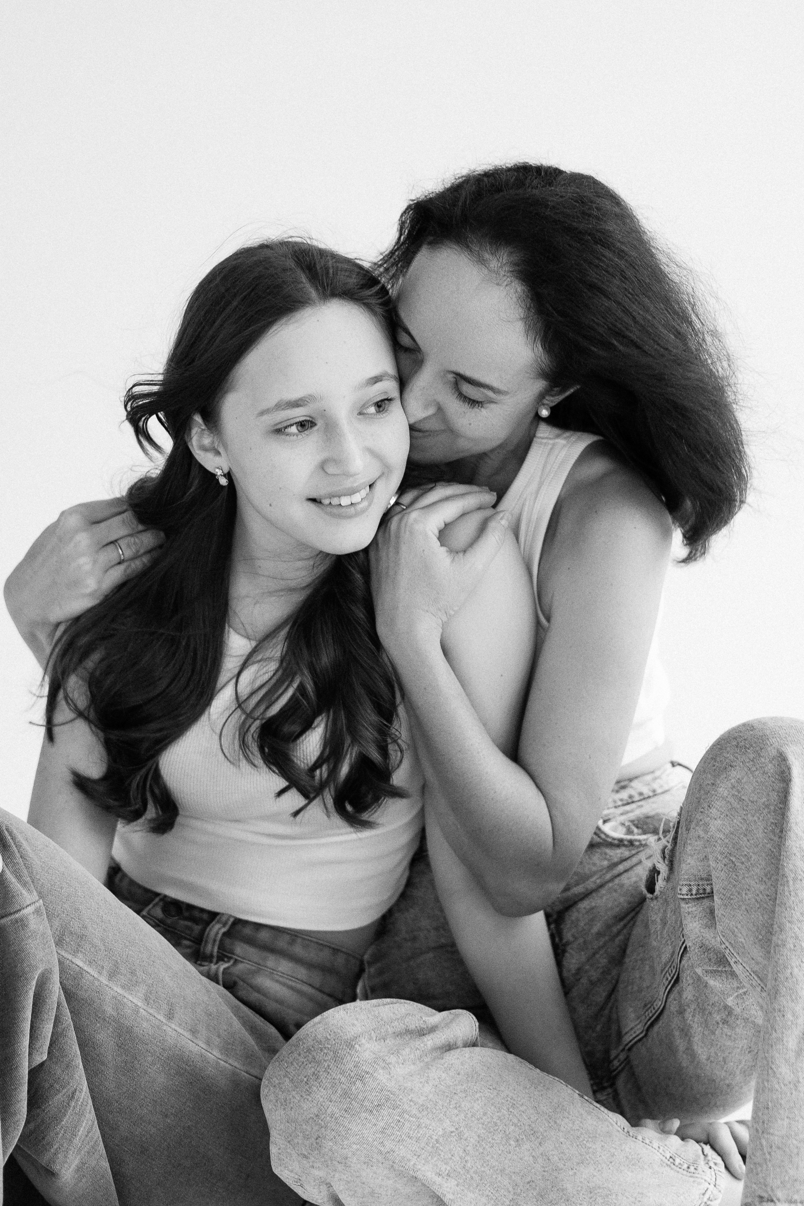 Фотосессия мамы с дочкой-подростком. Семейный фотограф в Москве Марина Петра