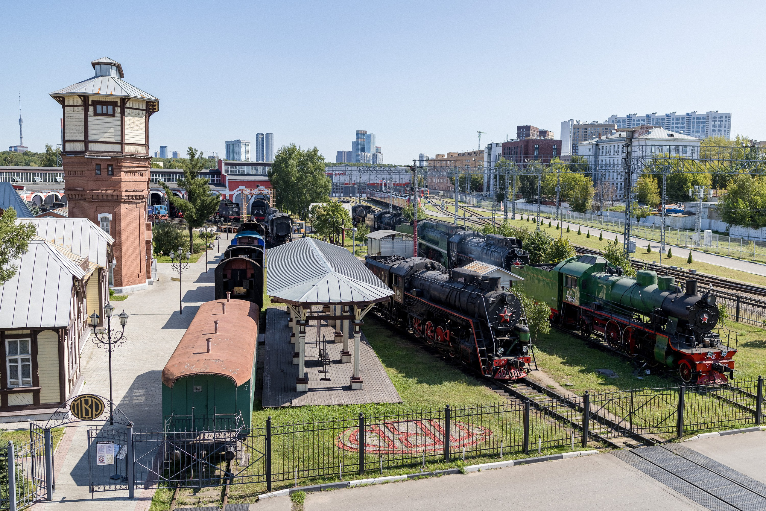 Вид сверху Музей Паровозное депо Подмосковная