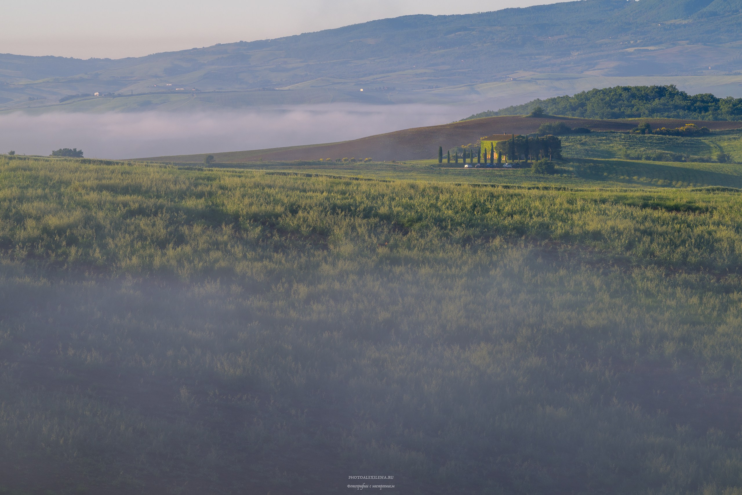 Волшебное утро в Тоскане. Авторские стильные фотокартины