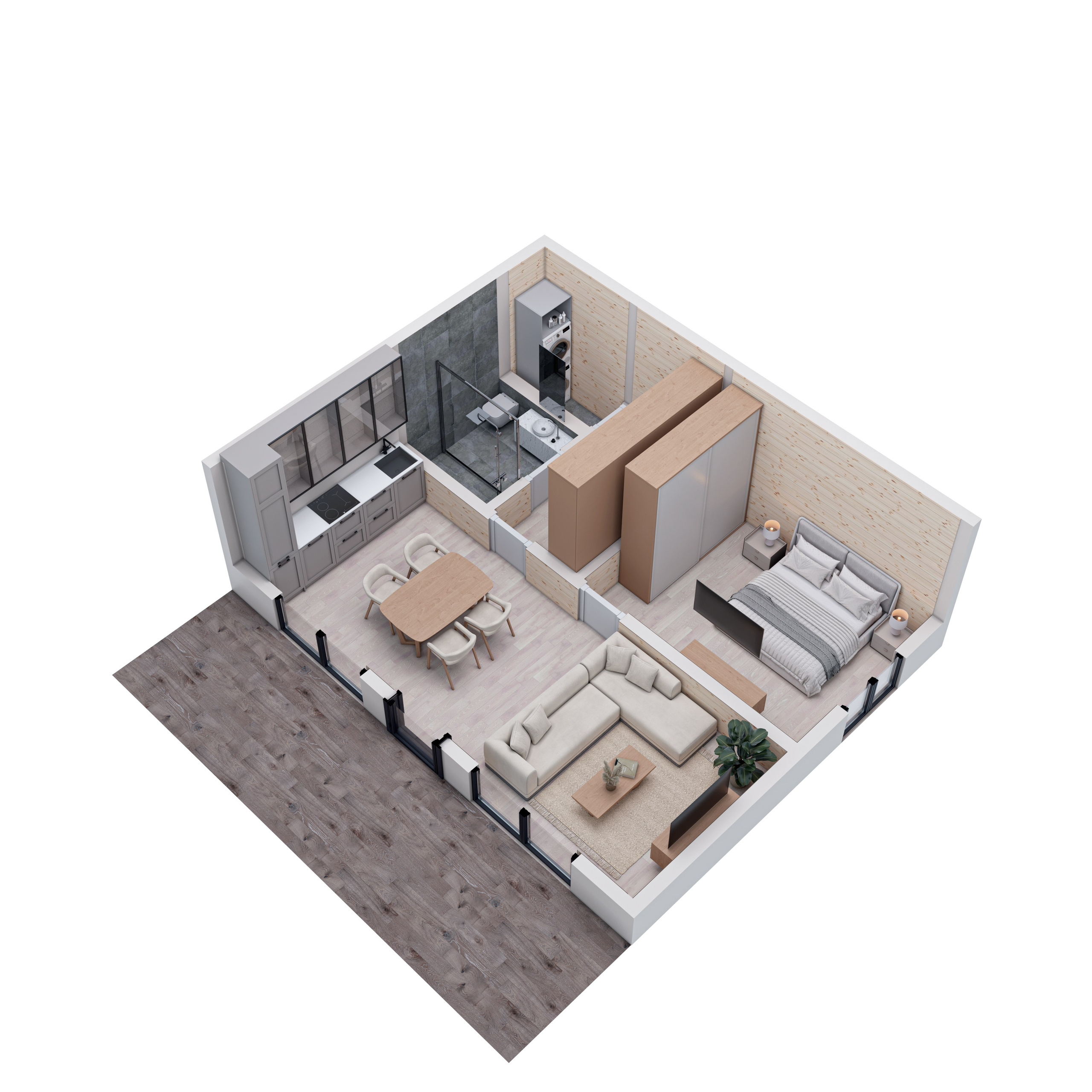 A1. 3D visualization of exteriors and interiors