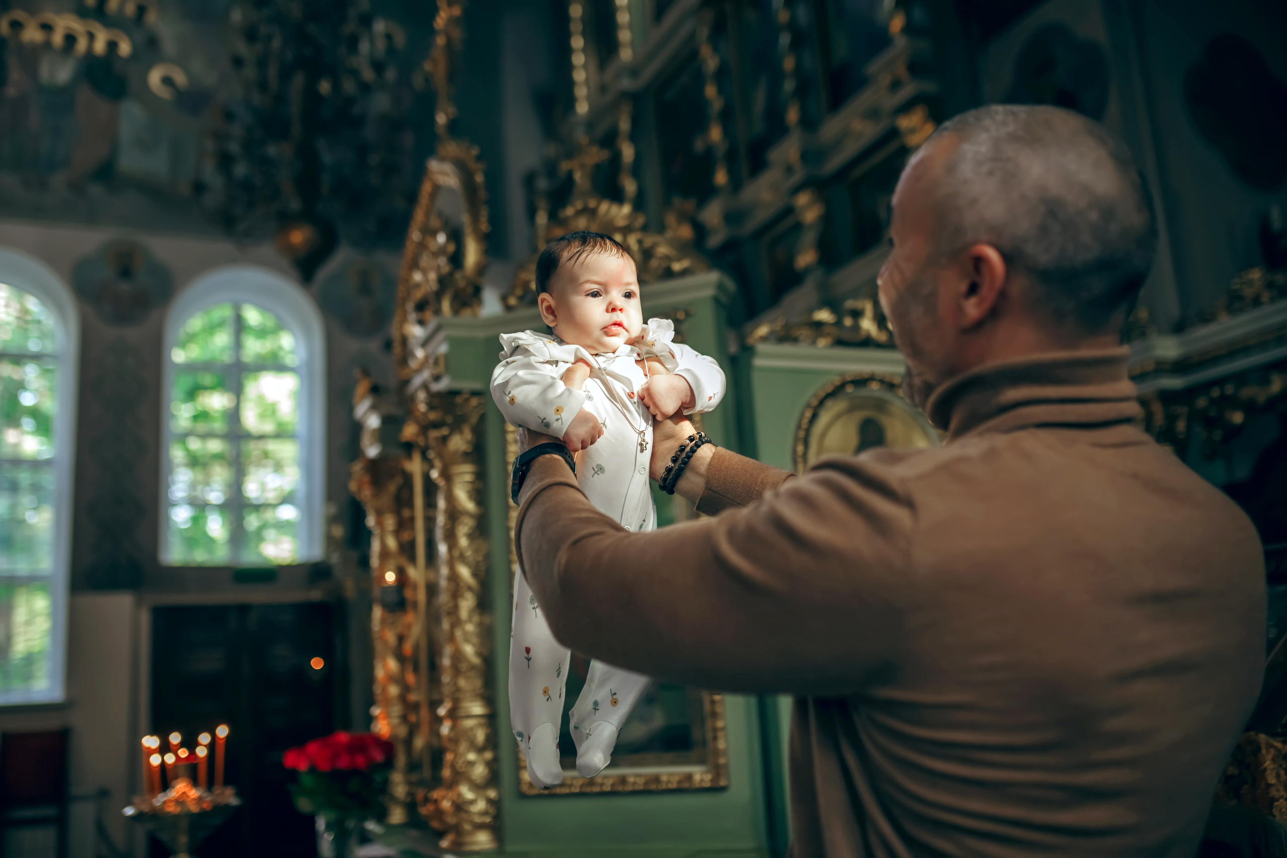 Крещение Марии. Фотограф на Крещение, семейный фотограф в Москве