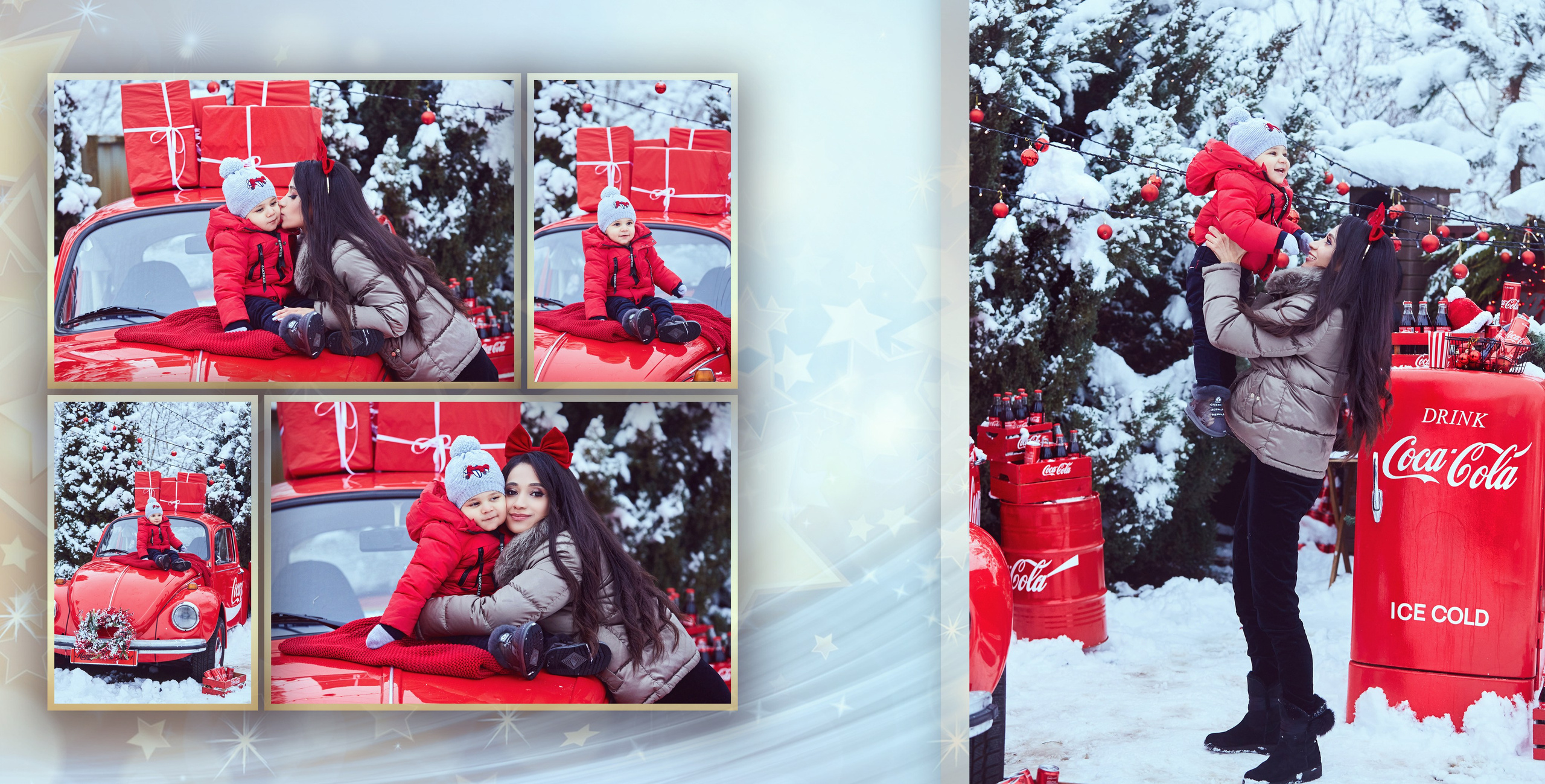 Книга с новогодней фотосессии в уличной локации. Фотохудожник Наталия Кирсанова